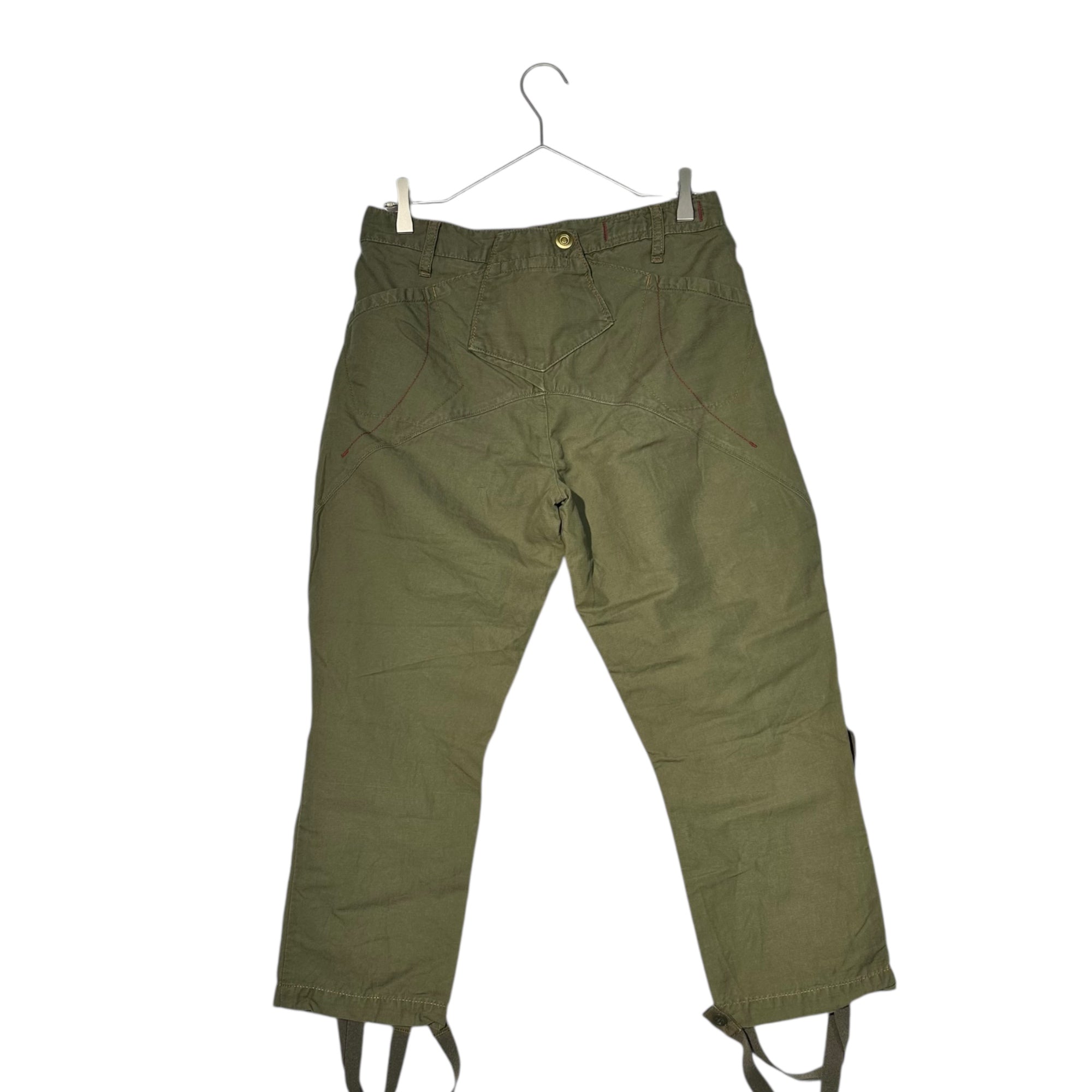 MARITHE FRANCOIS GIRBAUD(マリテフランソワジルボー) 00's 8-pocket gimmick parachute pants 8ポケット ギミック パラシュート パンツ F7-2691 M オリーブ Y2K ミリタリー