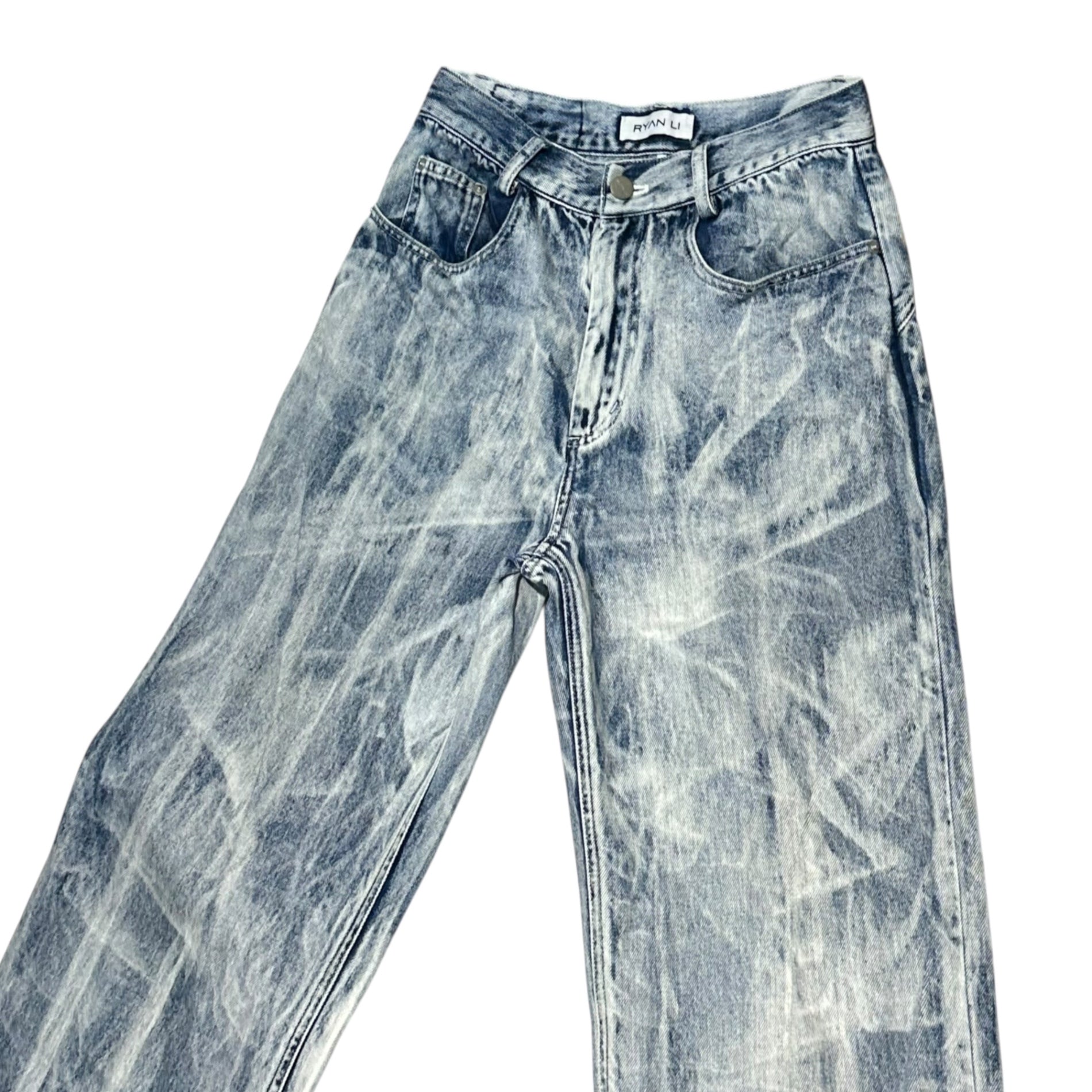 RYAN LI(リャンリー) Washed Denim Jeans ウォッシュド デニム ジーンズ パンツ M インディゴ