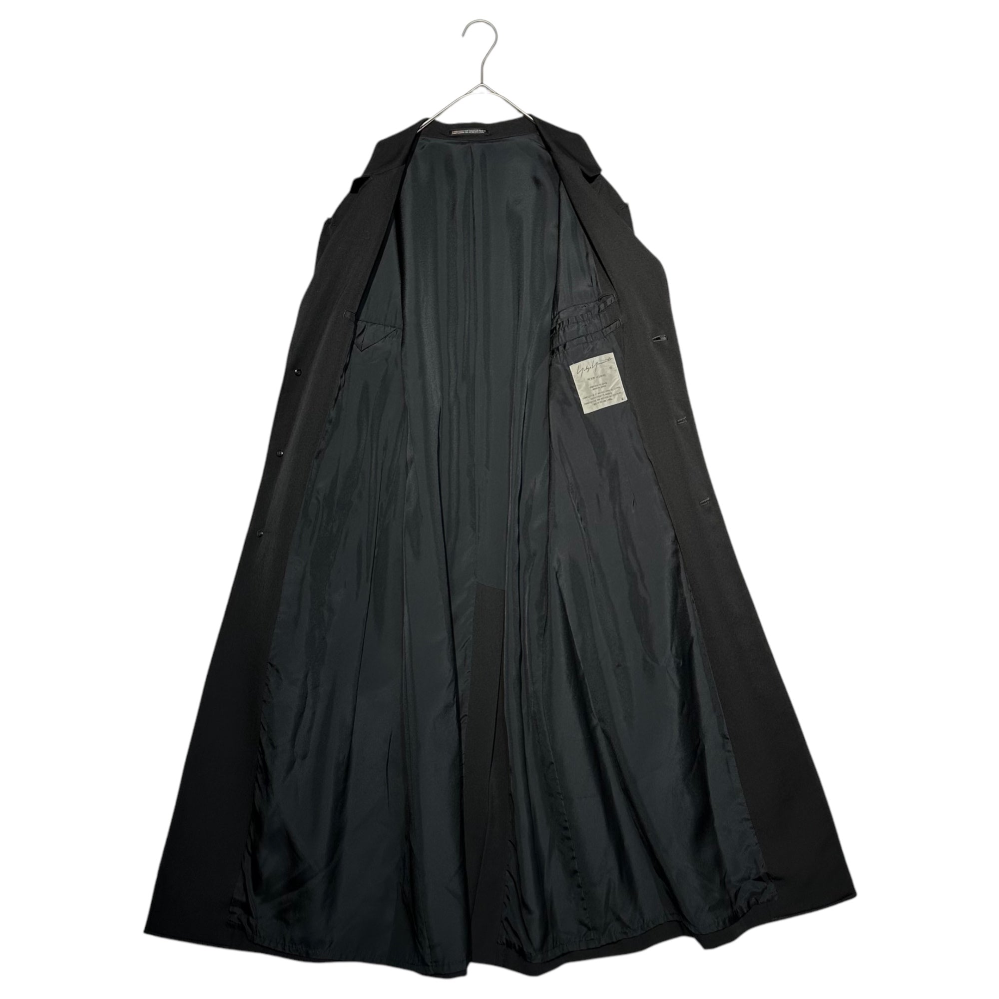 YOHJI YAMAMOTO POUR HOMME(ヨウジヤマモトプールオム) 17AW Print Embroidery Long Jacket 袖山 ハンド ステッチ プリント 刺繍 ジャケット HK-J38-127 2(M程度) ブラック