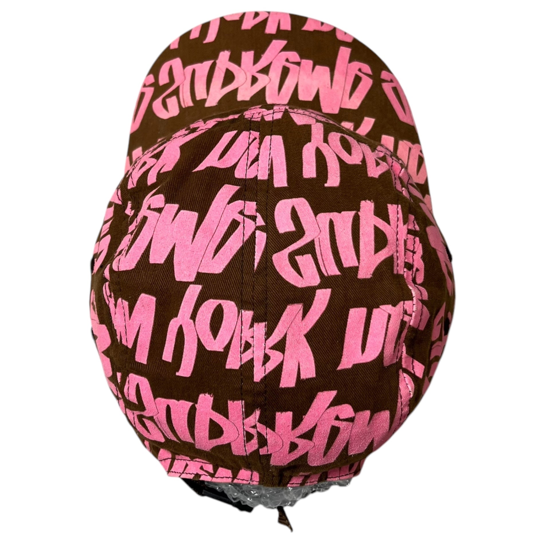 SUPREME(シュプリーム) 01SS Famous Brand Homage Graffiti Cycling Cap 著名ブランドオマージュ グラフィティ サイクリング キャップ ブラウン×ピンク 2001年販売品 稀少アイテム