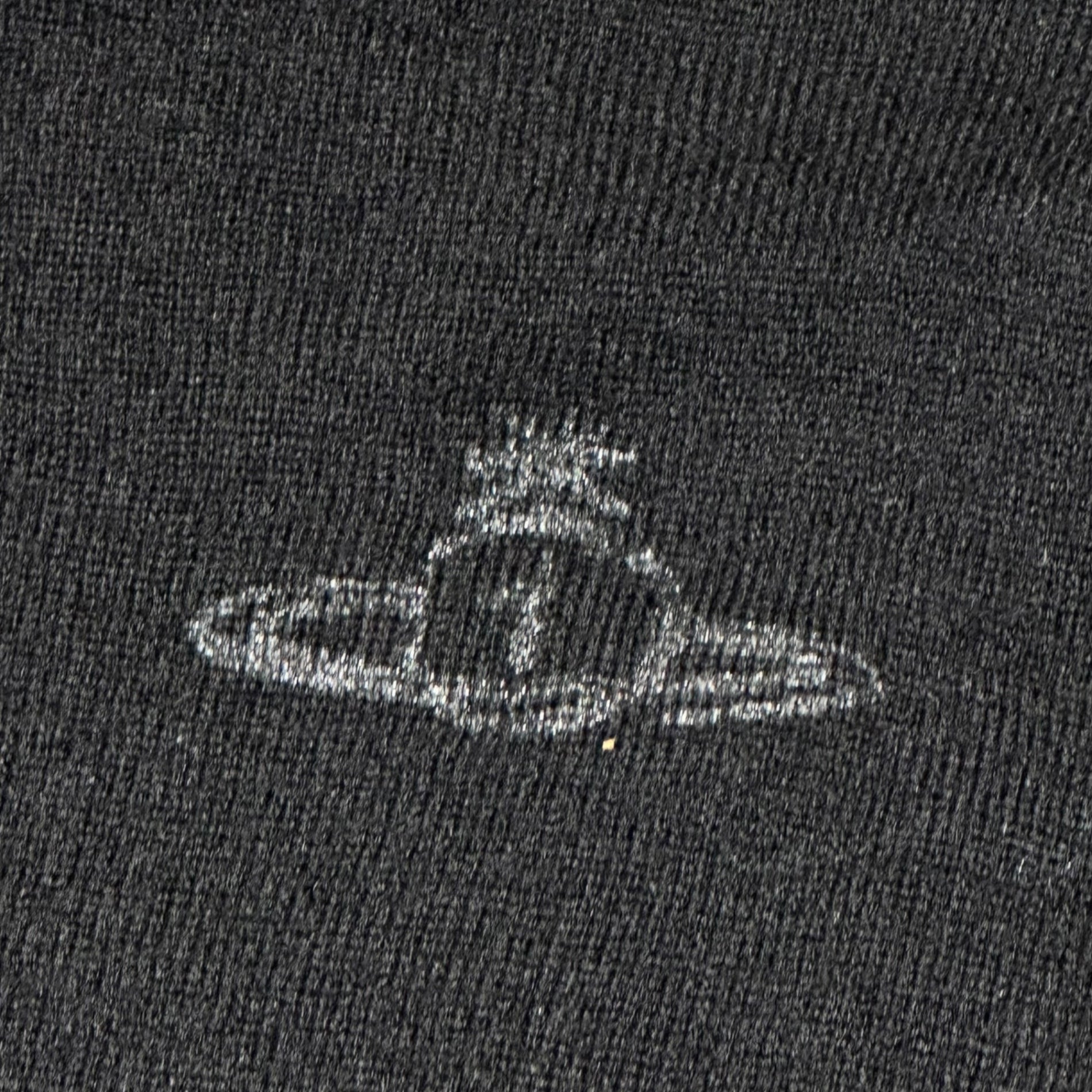 Vivienne Westwood(ヴィヴィアンウエストウッド) Orb Logo Print Wool Distorted Knit オーブ ロゴ プリント ウール 変形 ニット 12-04-192010 UNISEX SM ブラック ロング リブ