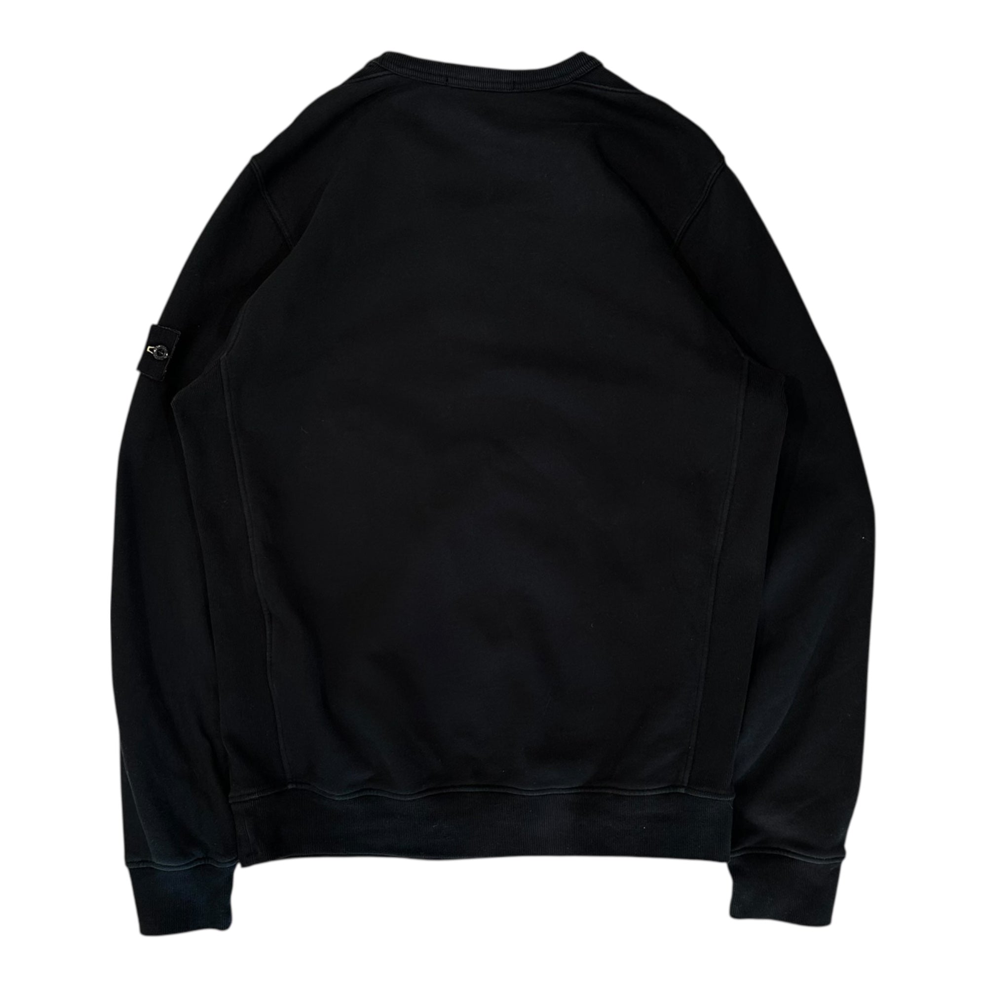 STONE ISLAND(ストーンアイランド) 24AW Brushed Organic Cotton Fleece Sweatshirt オーガニック コットン フリース スウェット 811562420 M ブラック