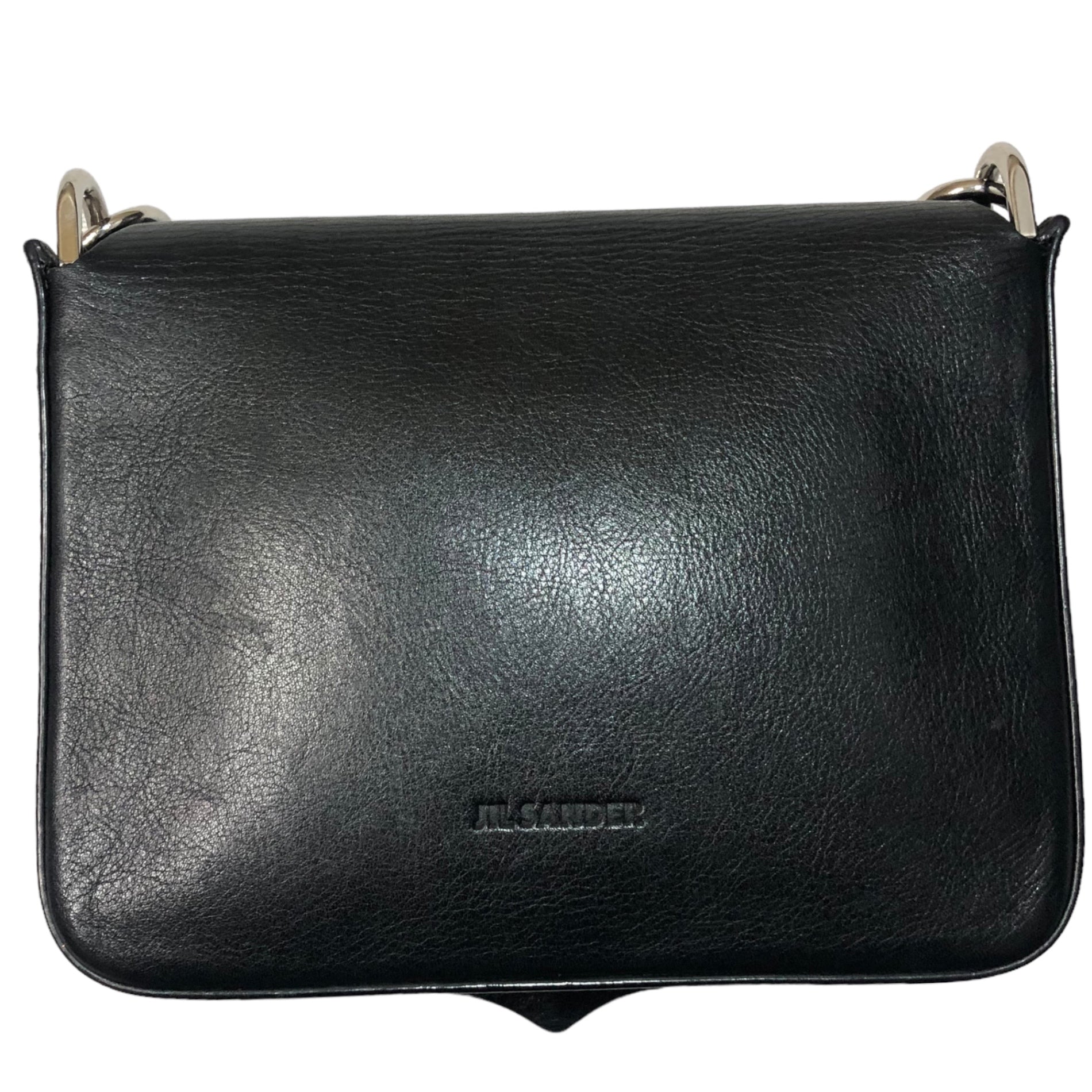 JIL SANDER(ジルサンダー) chain shoulder bag レザー チェーン ショルダー バッグ ブラック×シルバー