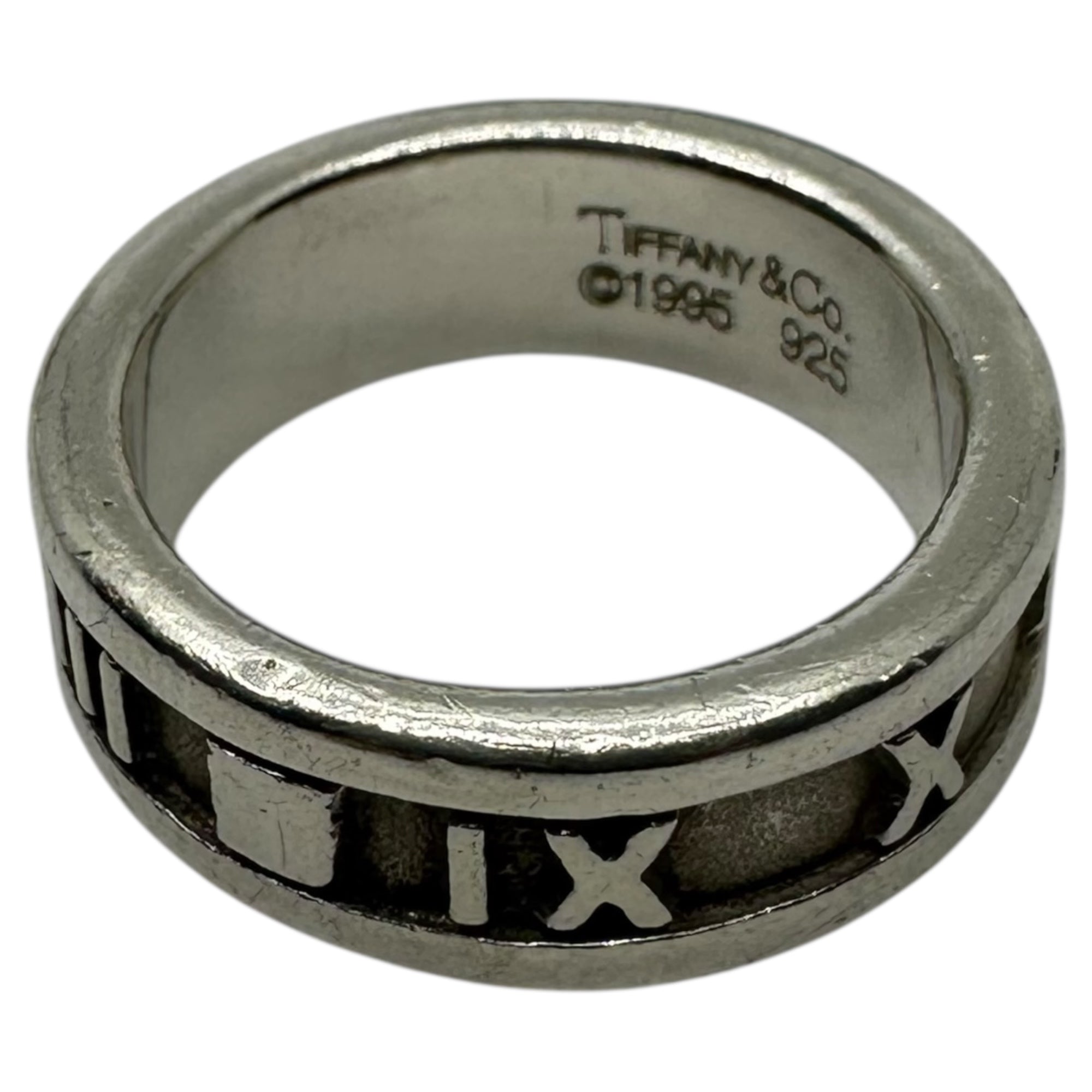 TIFFANY & CO.(ティファニー) 90's Atlas アトラス リング 9号 シルバー 1995 925 指輪 90年代 ヴィンテージ OLD 箱・袋付