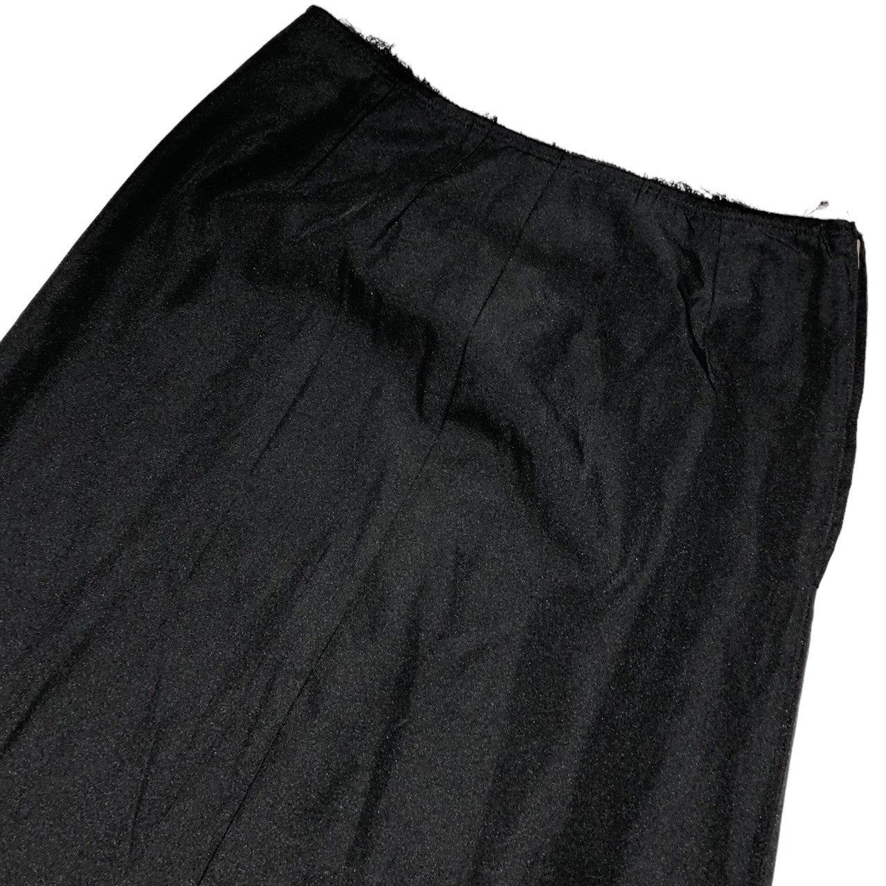 COMME des GARCONS(コムデギャルソン) 20SS  Polyester full length asymmetric long skirt 製品染め ポリ縮絨 アシンメトリー ロング スカート GE-S020 M ブラック AD2019 オーランドー