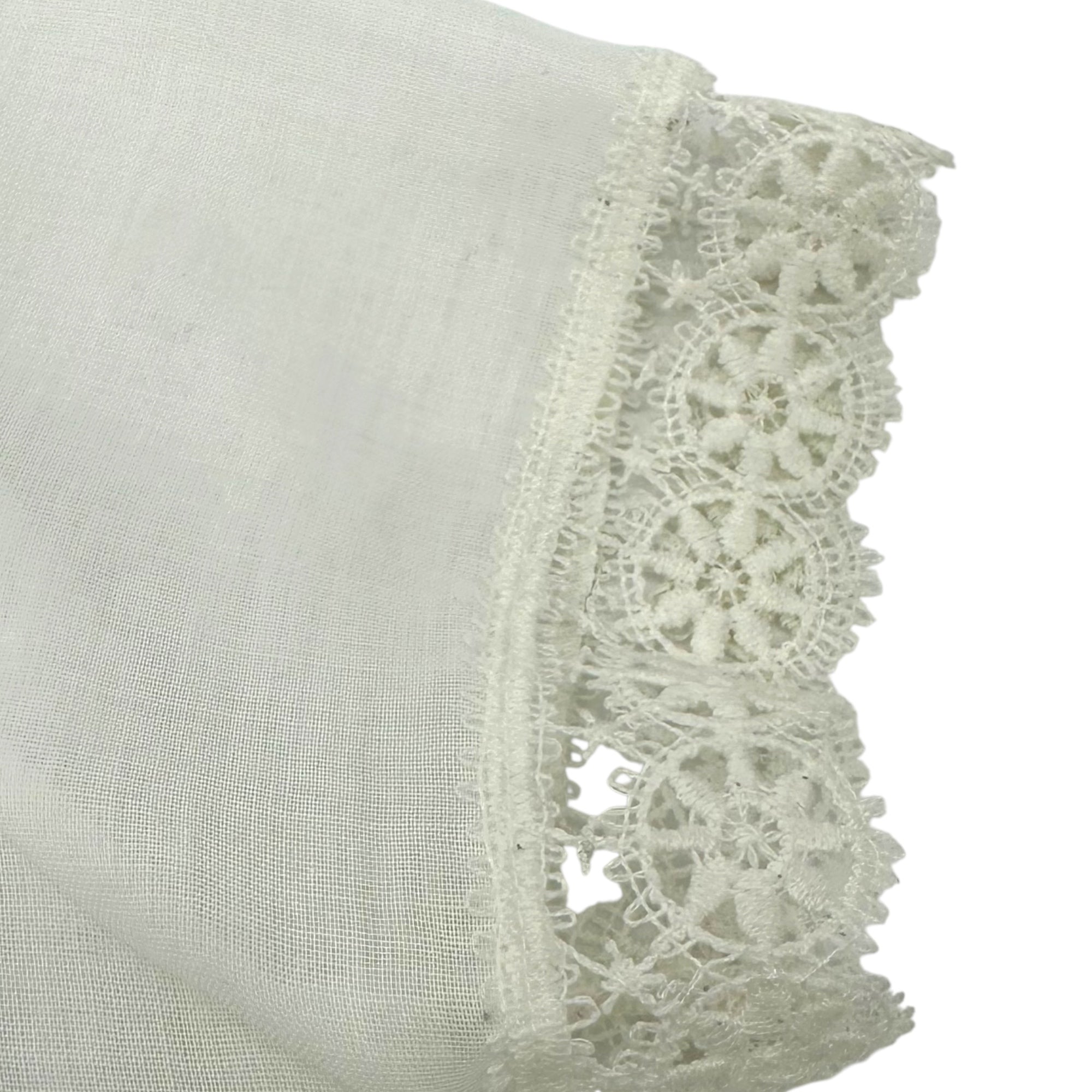 Euro vintage(ヨーロッパヴィンテージ) lace tirol shortblouse レースのチロルショートブラウス /ウエストゴム/レースに一部破れ有 S~M程度 ホワイト