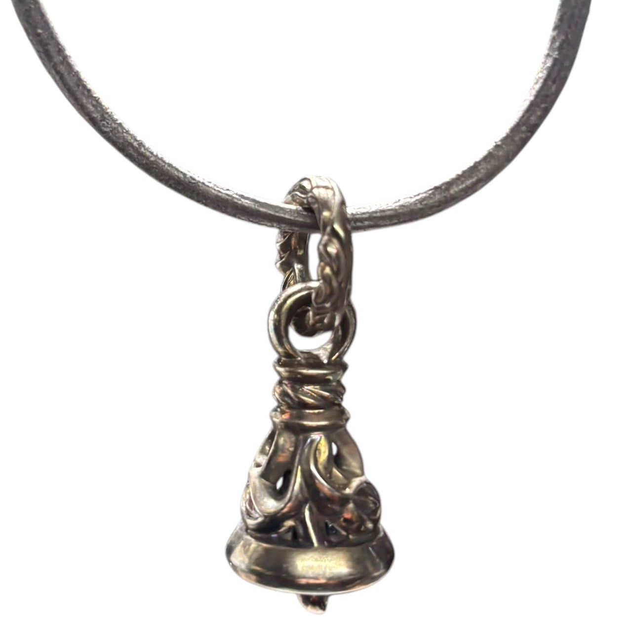 LONE ONES(ロンワンズ) 10th anniversary Blackout Edition  Crane Bell Pendant Top Leather Choker Set 10周年記念 クレーンベル ペンダントトップ レザー チョーカー シルバー