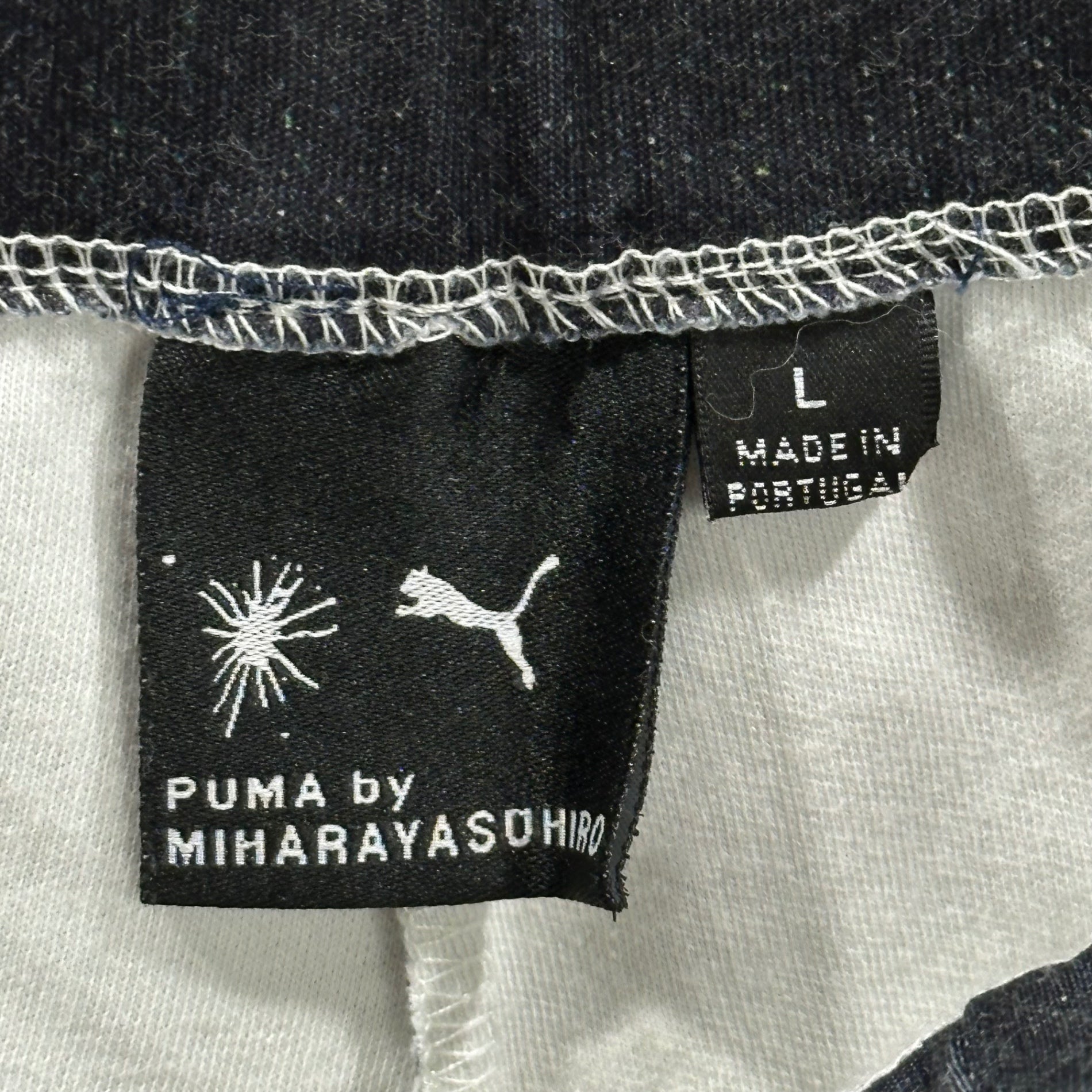 PUMA by MIHARA YASUHIRO(プーマバイミハラヤスヒロ) Patch Denim Heat Transfer Sweatpants ワッペン デニム 転写 スウェット パンツ 544023 L ネイビー