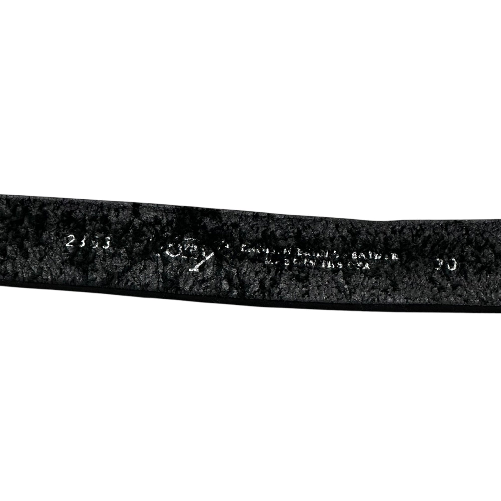 TORY LEATHER(トリーレザー) Leather Buckle Belt レザー バックル ベルト  30 ブラック×シルバー