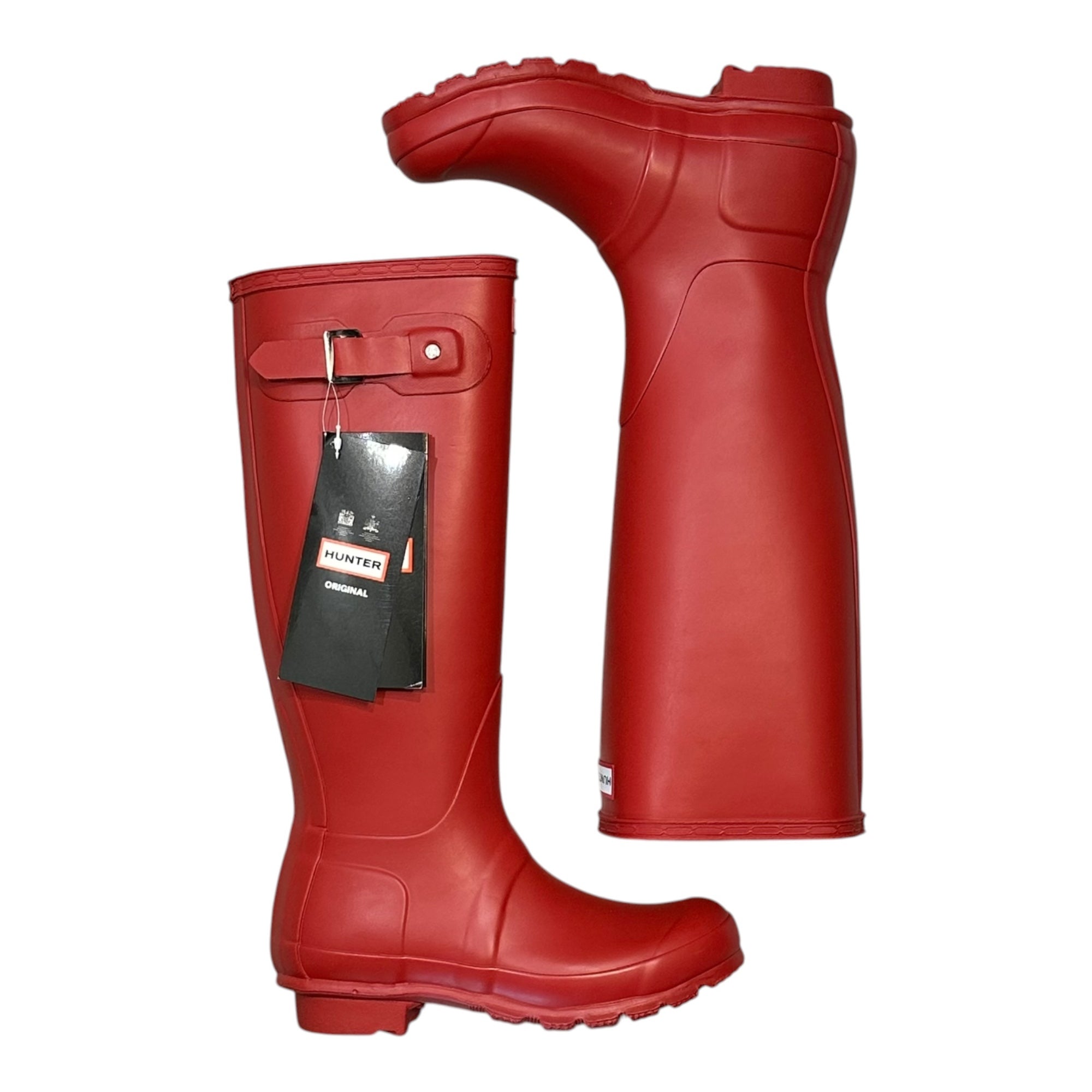 HUNTER(ハンター) Long Rubber Boots ロング ラバー ブーツ UK4 レッド 雨靴 レインブーツ