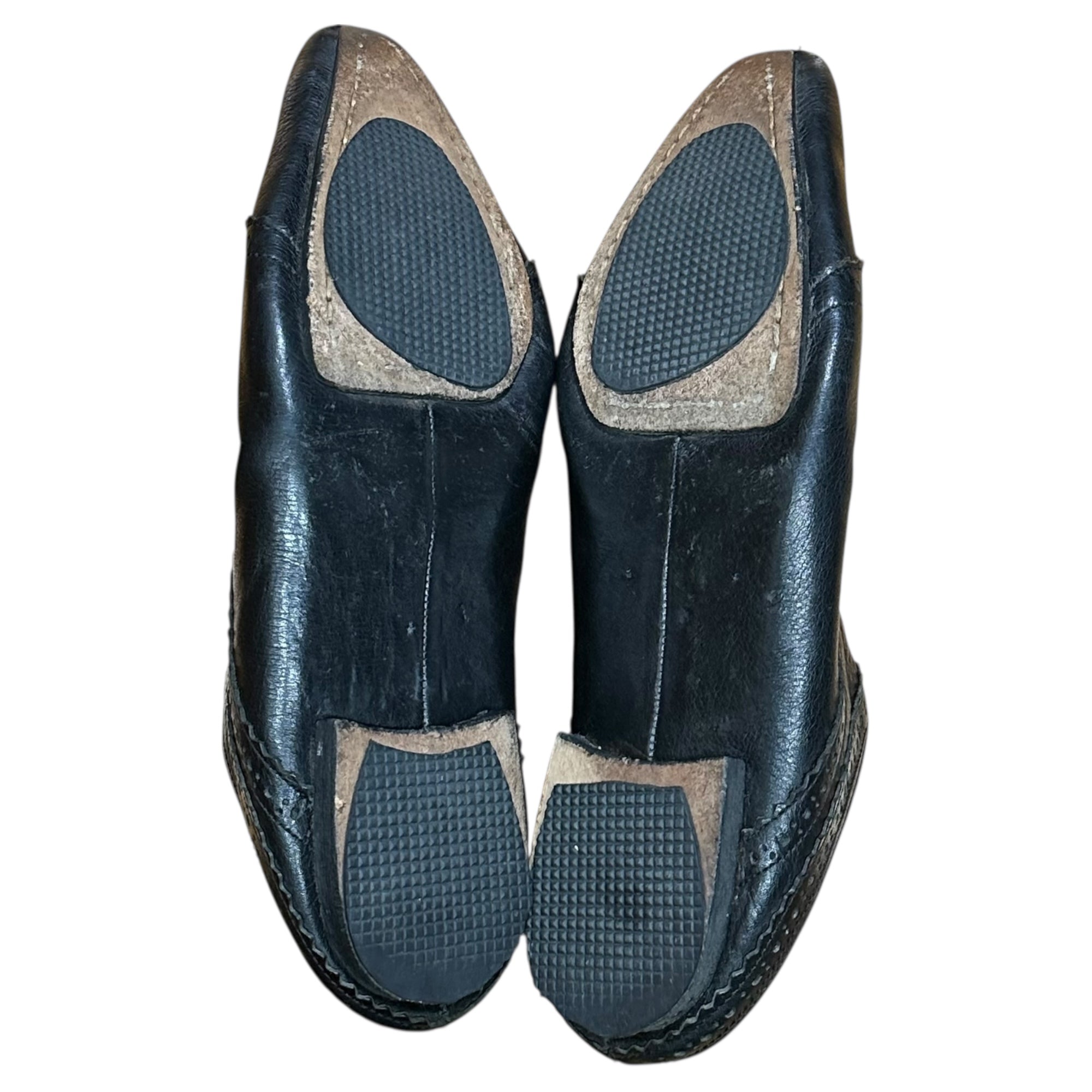 COMME des GARCONS JUNYA WATANABE(コムデギャルソンジュンヤワタナベ) Wingtip leather mule sandals ウィングチップ レザー ミュール サンダル 記載無(23.5cm程度) ブラック ポインテッド トゥ シューズ