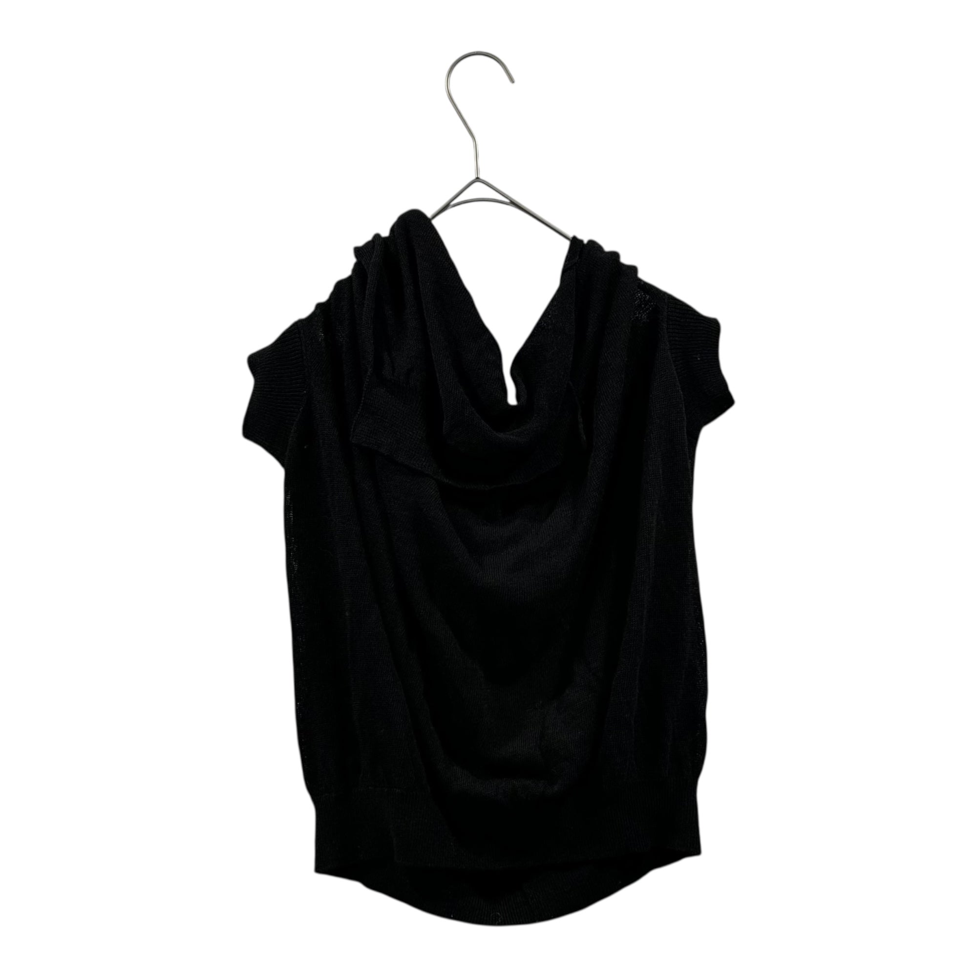 Y's(ワイズ) Rayon Linen Twist Short Sleeve Knit Top  レーヨン リネン 捻じれ 半袖 カットソー YH-K09-370 3(L程度) ブラック
