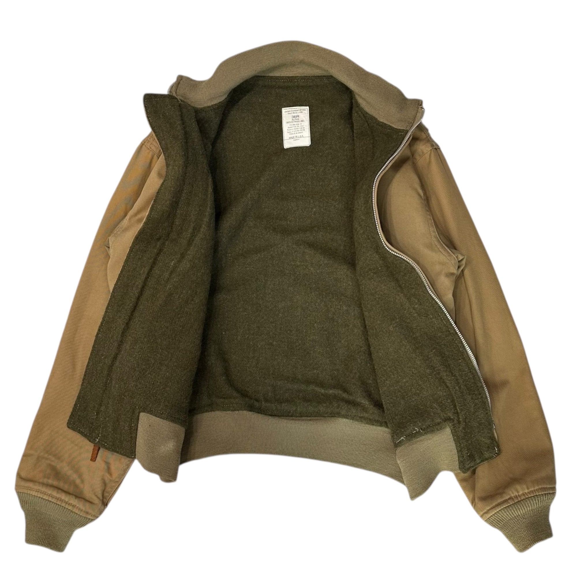 ALPHA INDUSTRIES(アルファ インダストリーズ) USA made JACKET, COMBAT, WINTER 後期型 タンカース ジャケット 55-J-096 36R カーキ ミリタリー