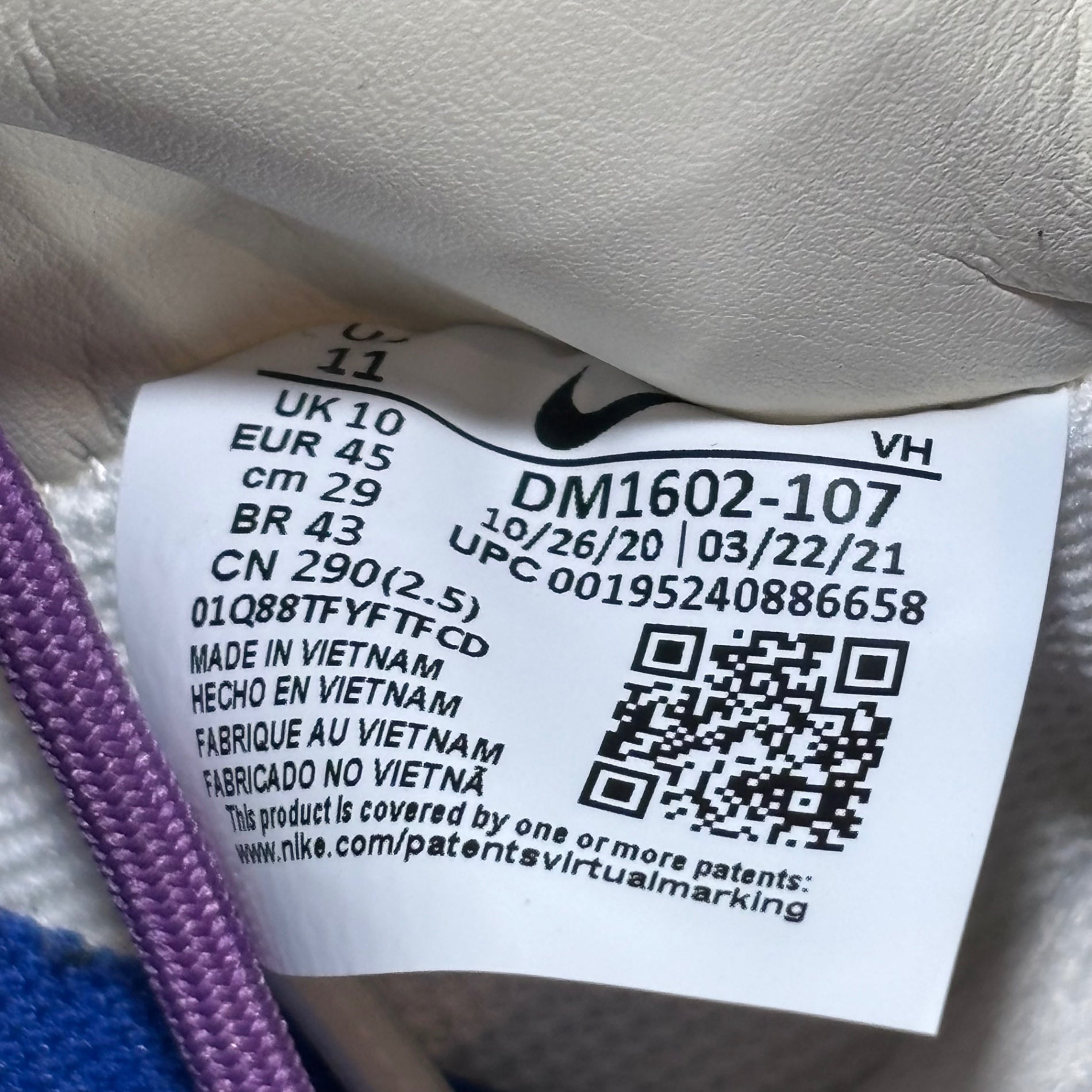 NIKE×Off-White(ナイキ×オフホワイト) Dunk Low 1 OF 50 "48" ダンク ロー DM1602-107 29.5cm グレー×ホワイト スニーカー
