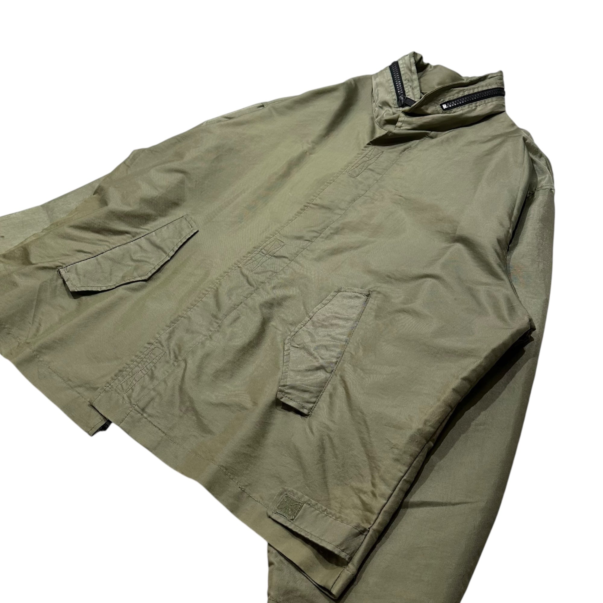 ARMANI EXCHANGE(アルマーニエクスチェンジ) 1990's Nylon Oversized Jacket ナイロン ビッグシルエット ジャケット L カーキ 香港製
