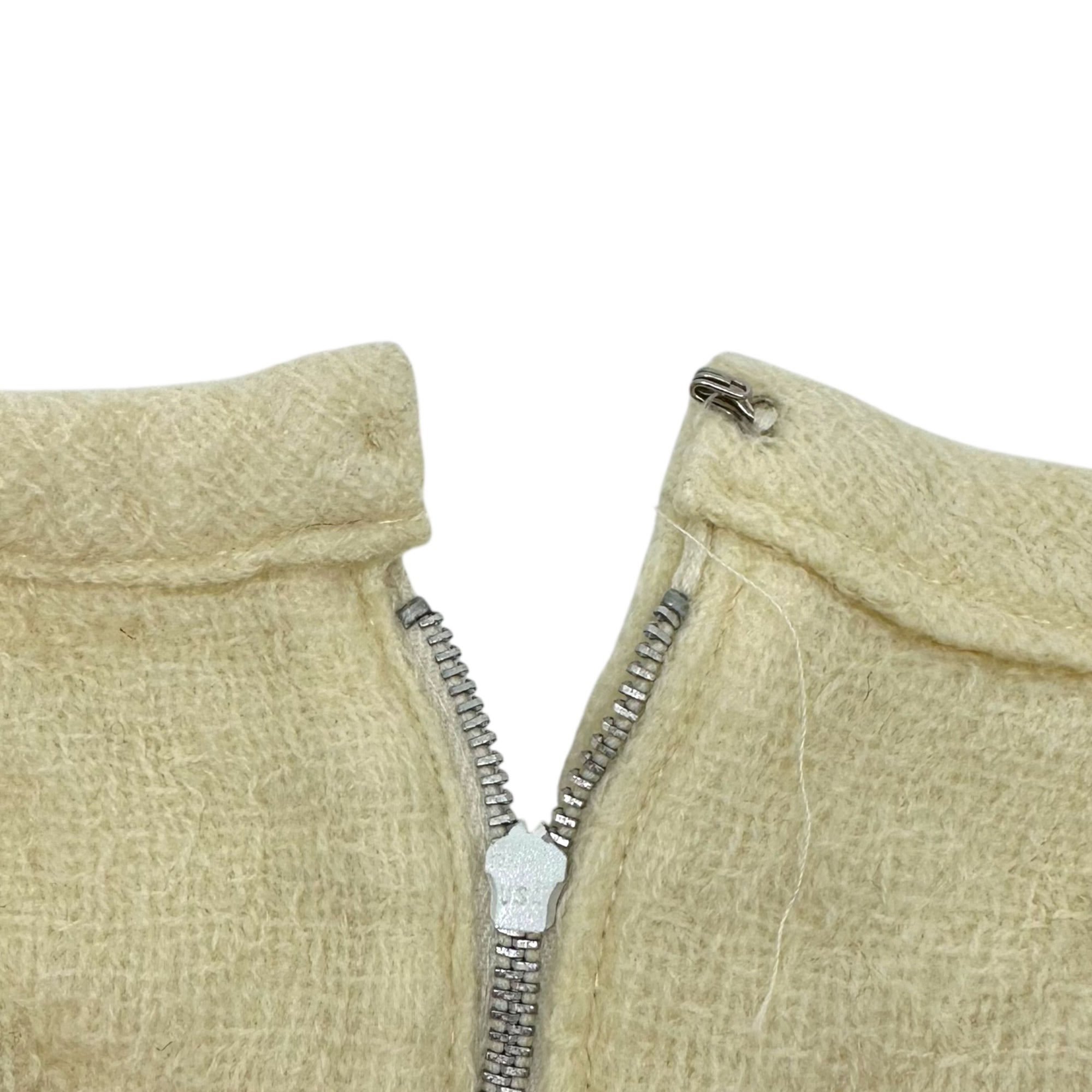 VINTAGE(ヴィンテージ) 60's~ wool knit half sleeve onepiece ニットとデザインボタンの半袖ウールワンピース 表記無し(Mサイズ程度)/袖の裏部分に傷あり ベージュ