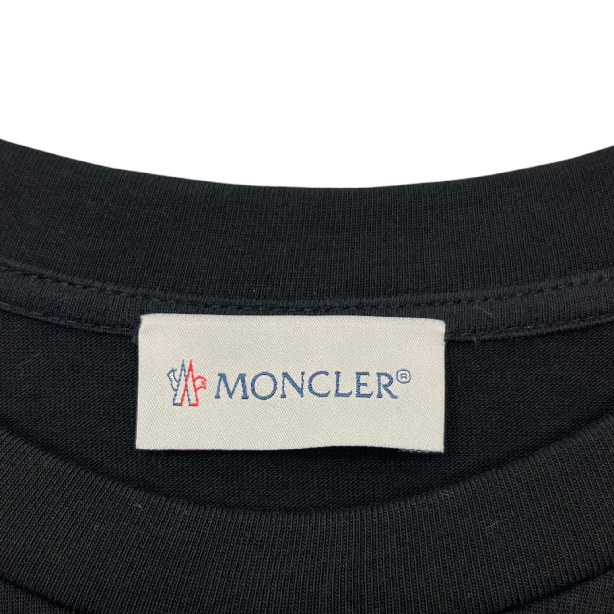 MONCLER(モンクレール) ABITO  Logo patch nylon switching flare dress ロゴ ワッペン ナイロン 切替 フレア ワンピース E10938551900 M ブラック ひざ丈 長袖