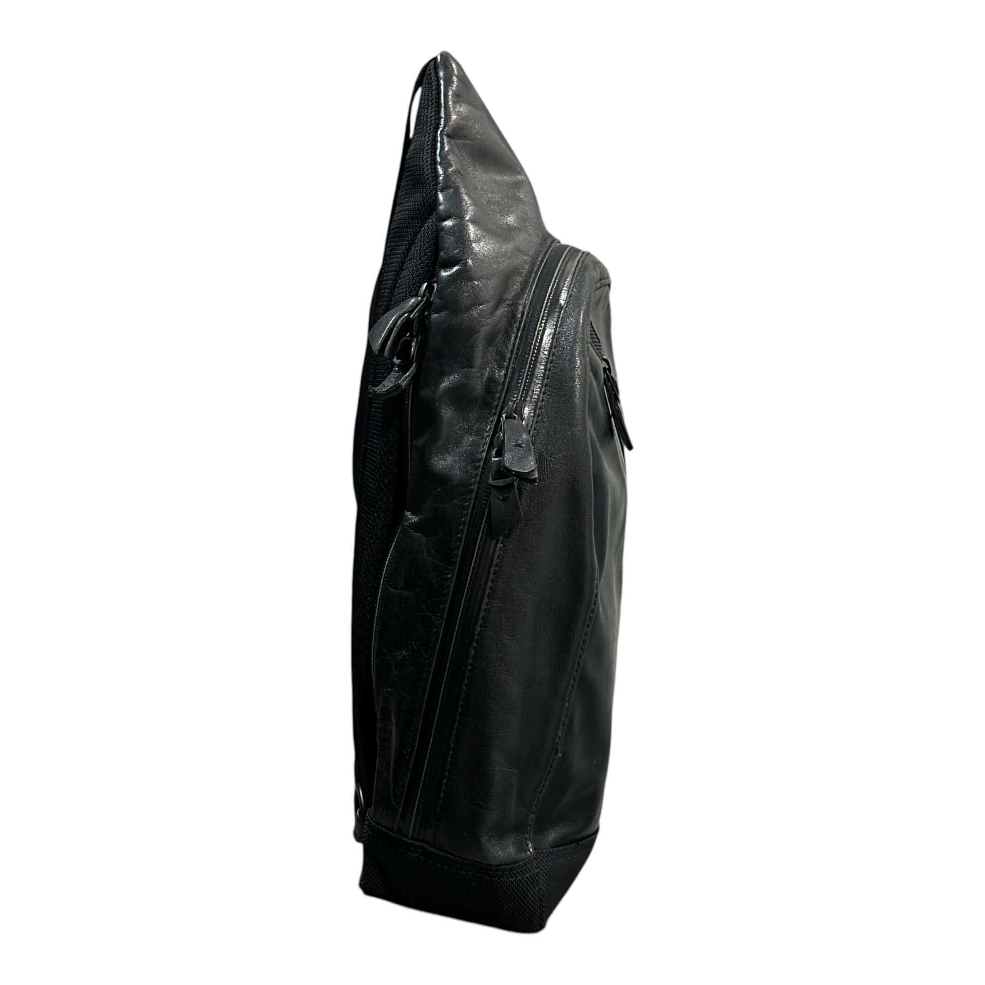 PORTER(ポーター) ZOOM LINE LEATHER BODY BAG ズーム ライン レザー ボディ バッグ ブラック