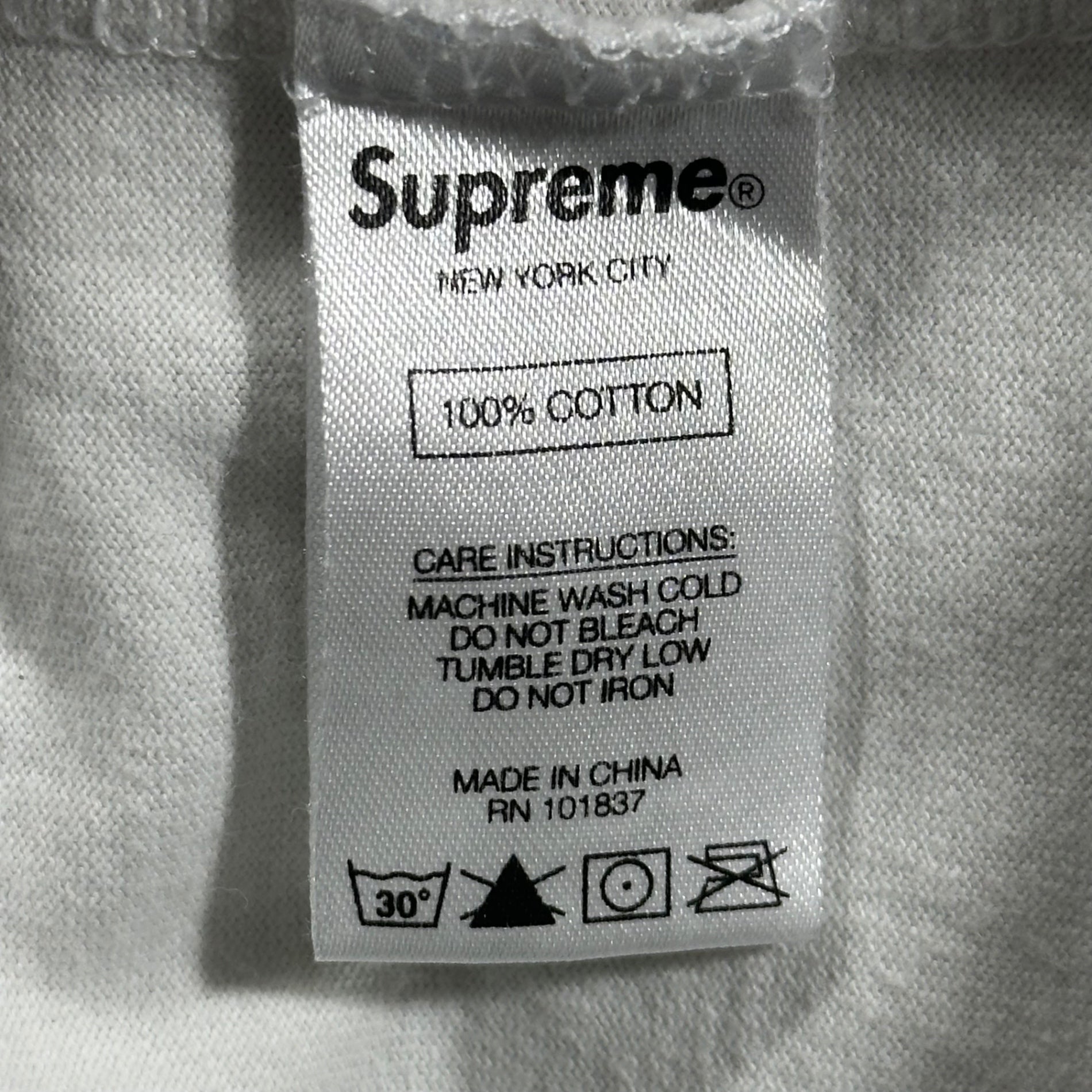 SUPREME(シュプリーム) 19SS Gold Bars Tee ロゴ Tシャツ M ホワイト FUCK ALL y'ALL