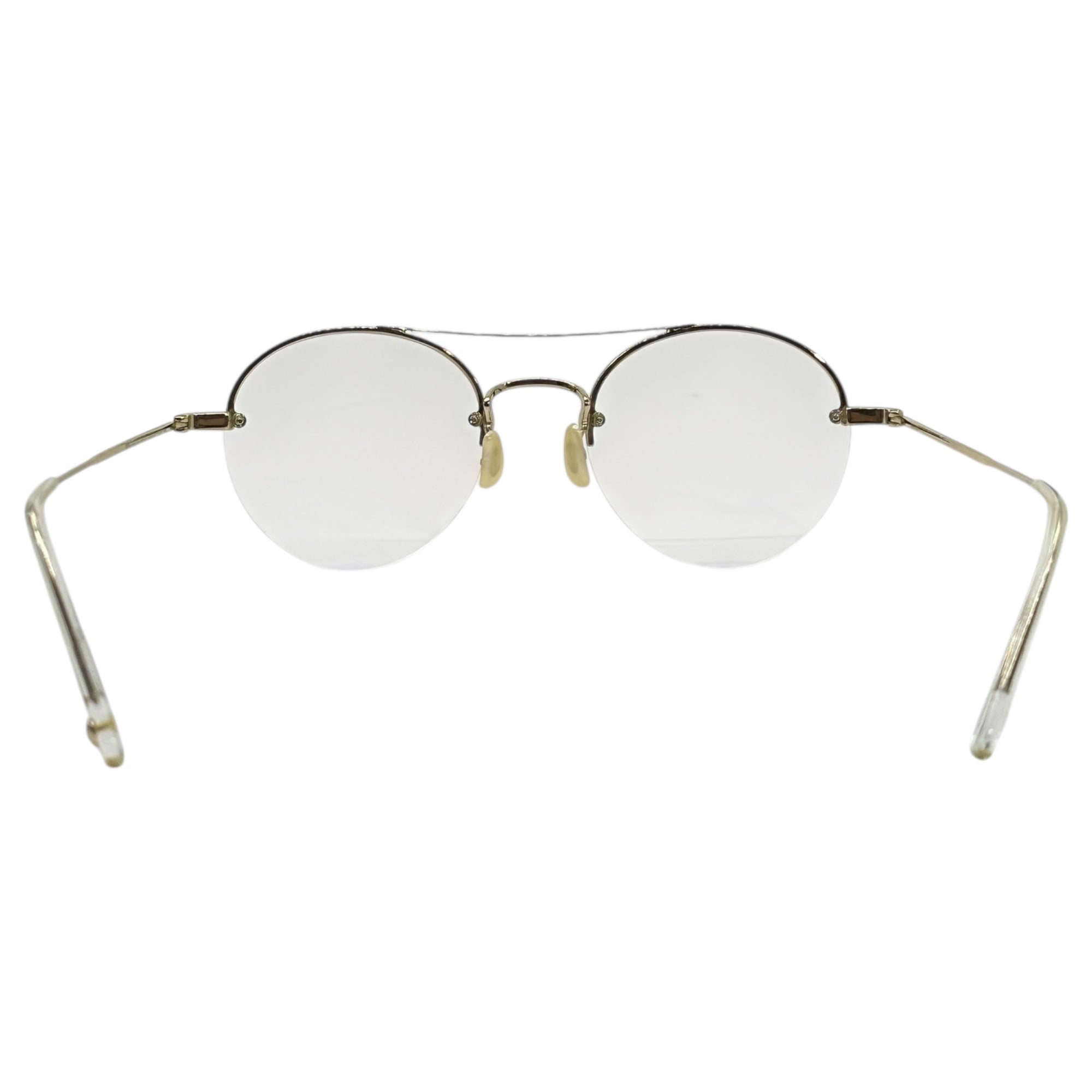 GARRETT LEIGHT CALIFORNIA OPTICAL(ギャレットライトカリフォルニアオプティカル) model. BEAUMONT クリアレンズ サングラス 眼鏡 メガネ G-CR  53□20 クリア×ゴールド ダブルブリッジ