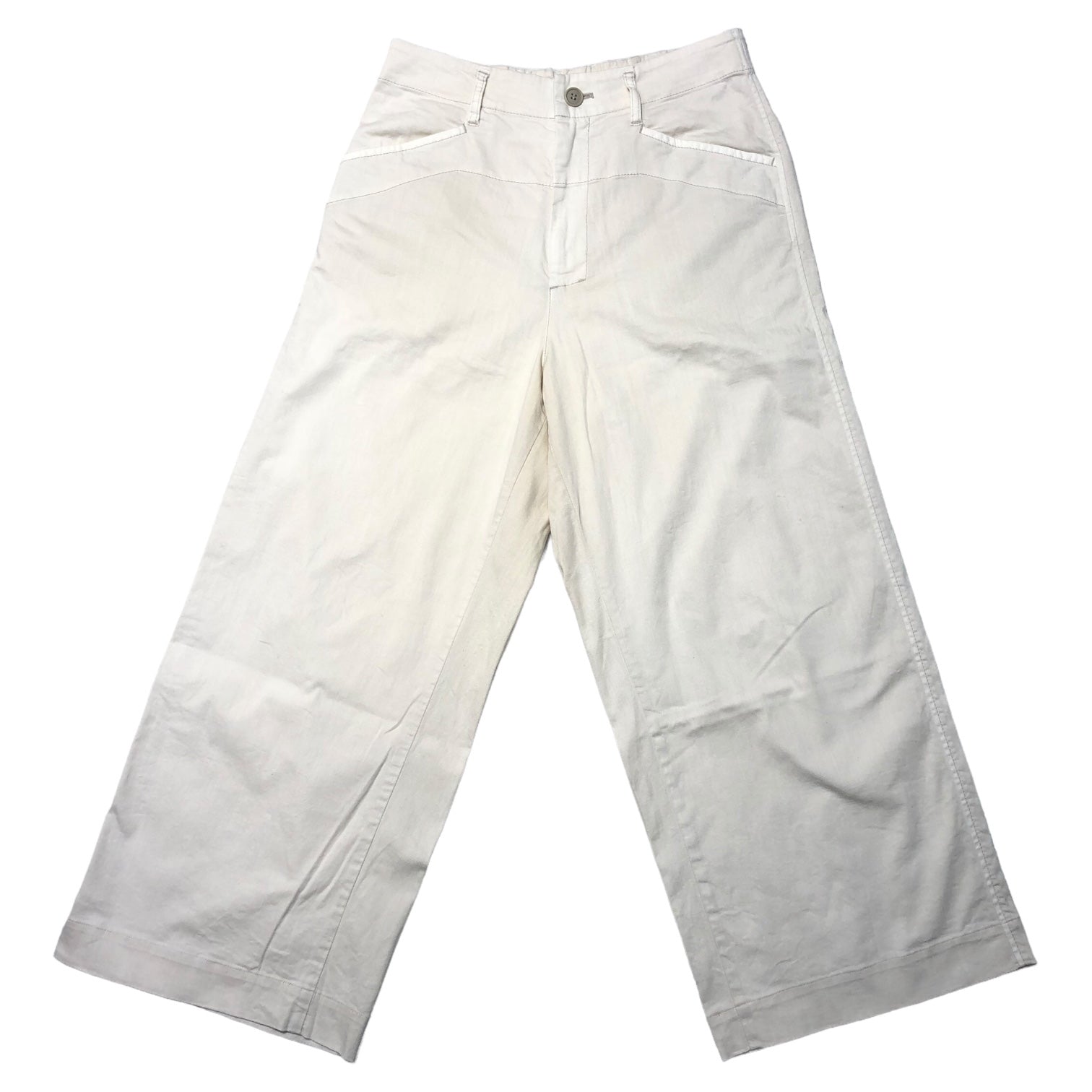 plantation(プランテーション) 18SS cotton wide pants コットン ワイド パンツ PL81FF311 S ホワイト
