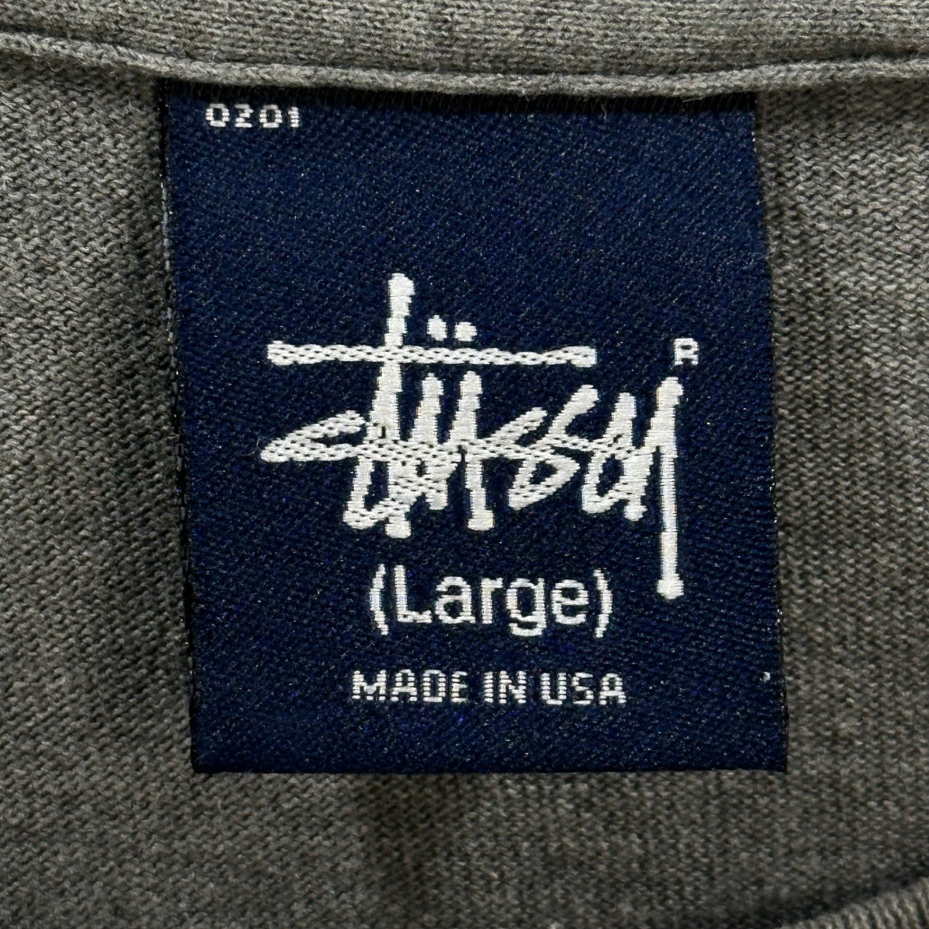 STUSSY(ステューシー) 90's USA made All Logo Tee オール ロゴ Tシャツ L グレー 90年代 OLD クラウン 8ボール ショーン