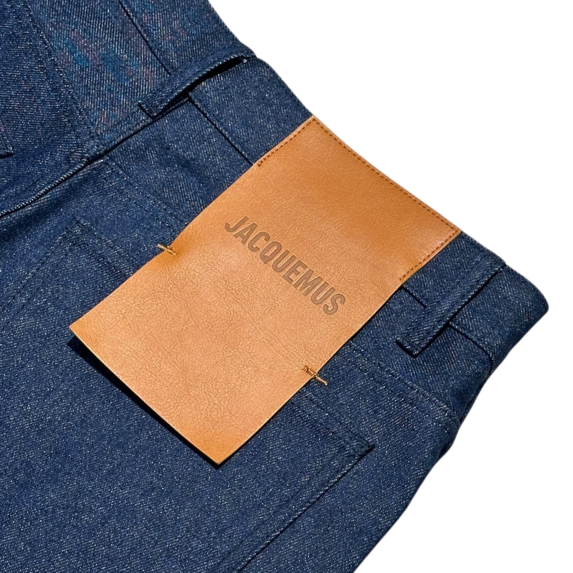 JACQUEMUS(ジャックムス) 24AW Le De-Nimes Large Jeans ロールアップ バギー デニム パンツ 246DE068-1513 32 インディゴ ワイド 参考定価97,400円
