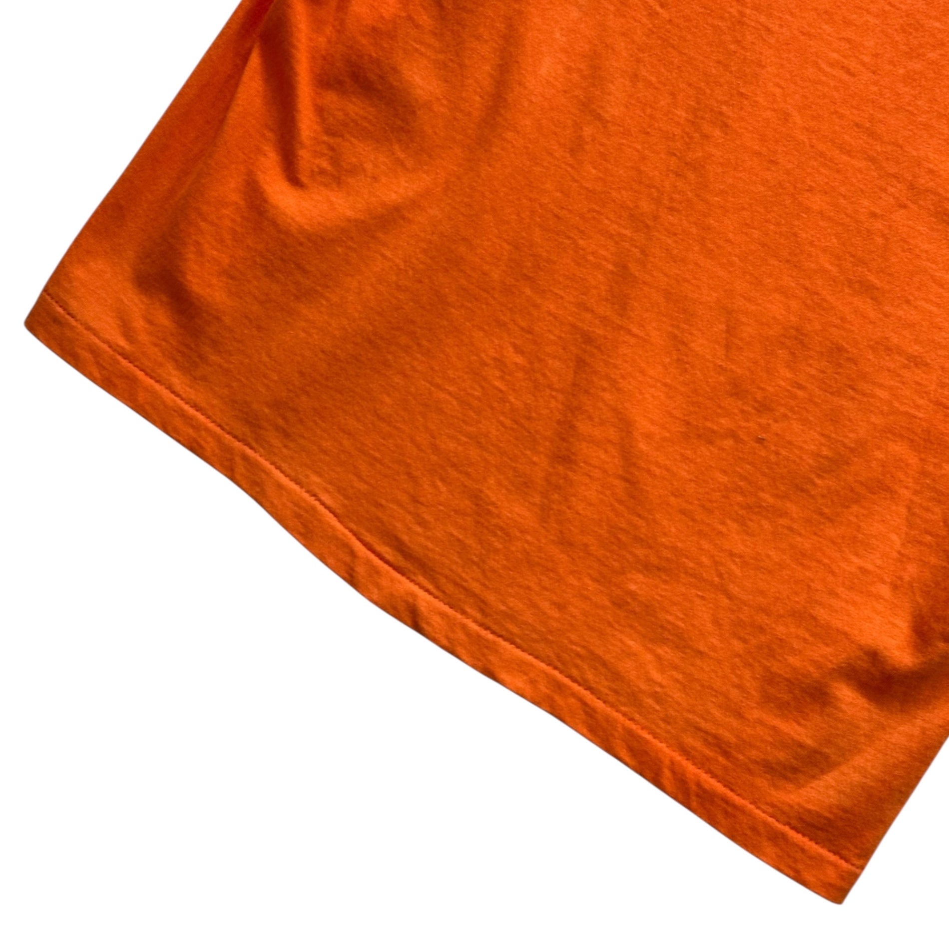 NIKE(ナイキ) 80's 4-row logo print T-shirt ゴツナイキ 4連 ロゴ プリント Tシャツ 表記無し(M程度) オレンジ 80年代 オリジナル ヴィンテージ