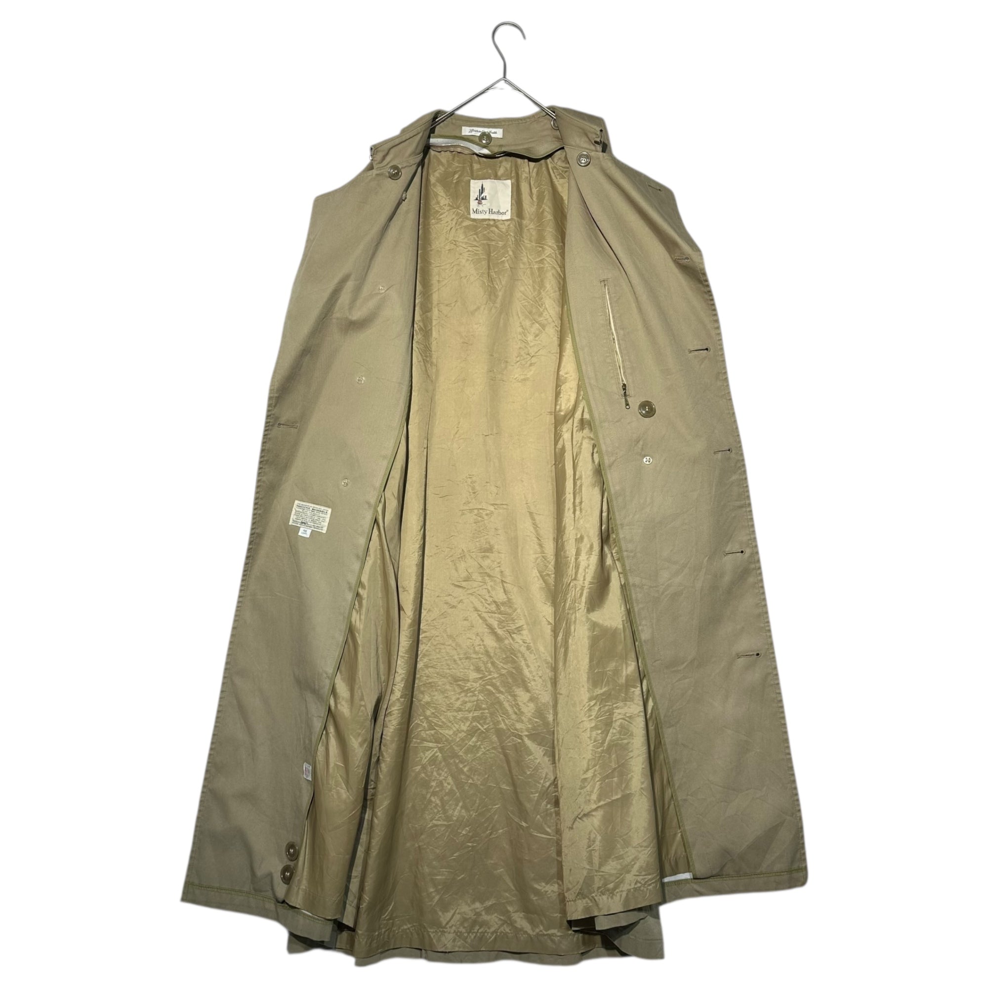 Misty Harbor(ミスティーハーバー) 70's USA made Vintage long trench coat USA製 ヴィンテージ ロング トレンチ コート 46 LONG(ML程度) ベージュ 推定70年代 古着