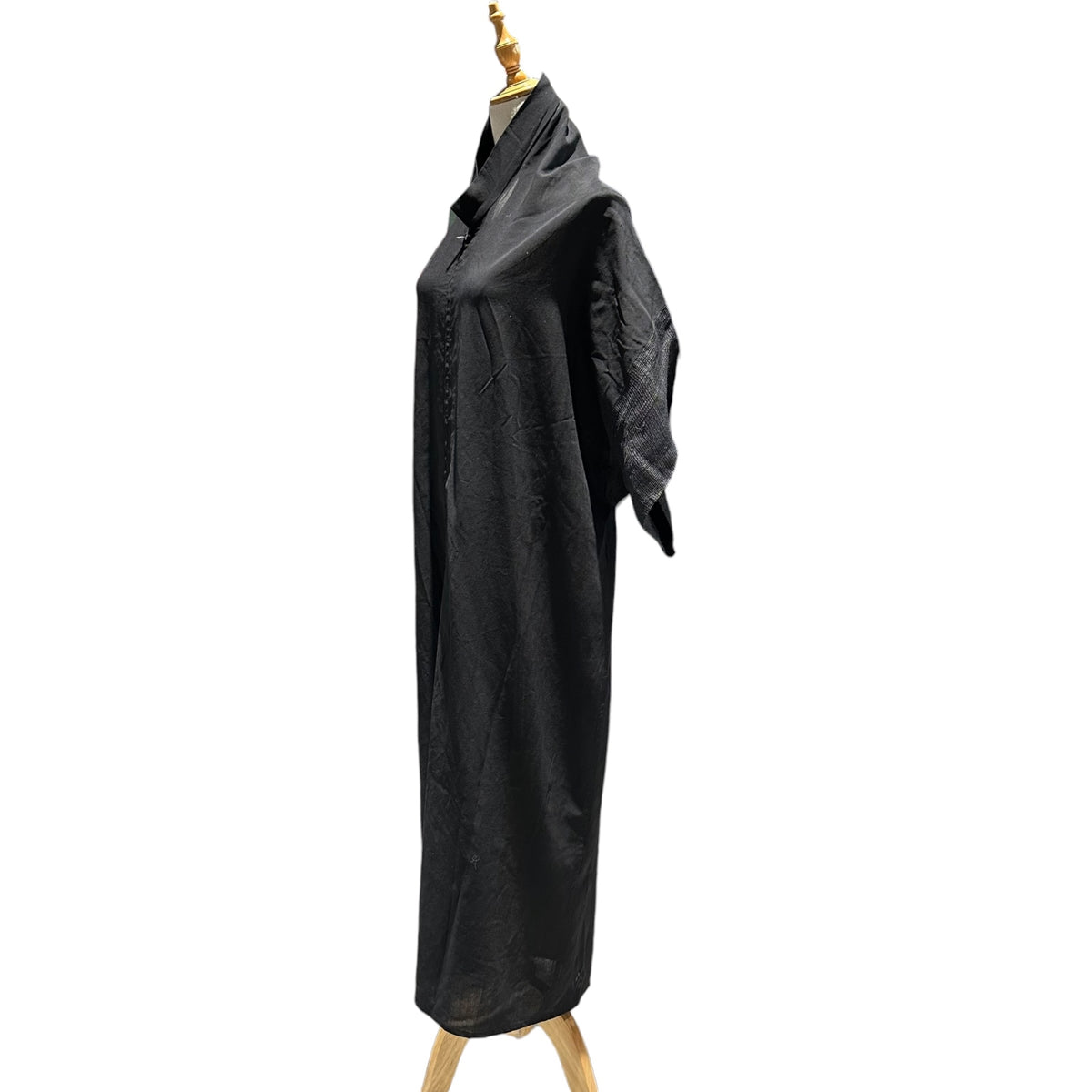 YOHJI YAMAMOTO(ヨウジヤマモト) Vintage Linen-Sleeve Zip-Up Dress ヴィンテージ リネン スリーブ ジップ アップ ワンピース FB-D78-101 S ブラック
