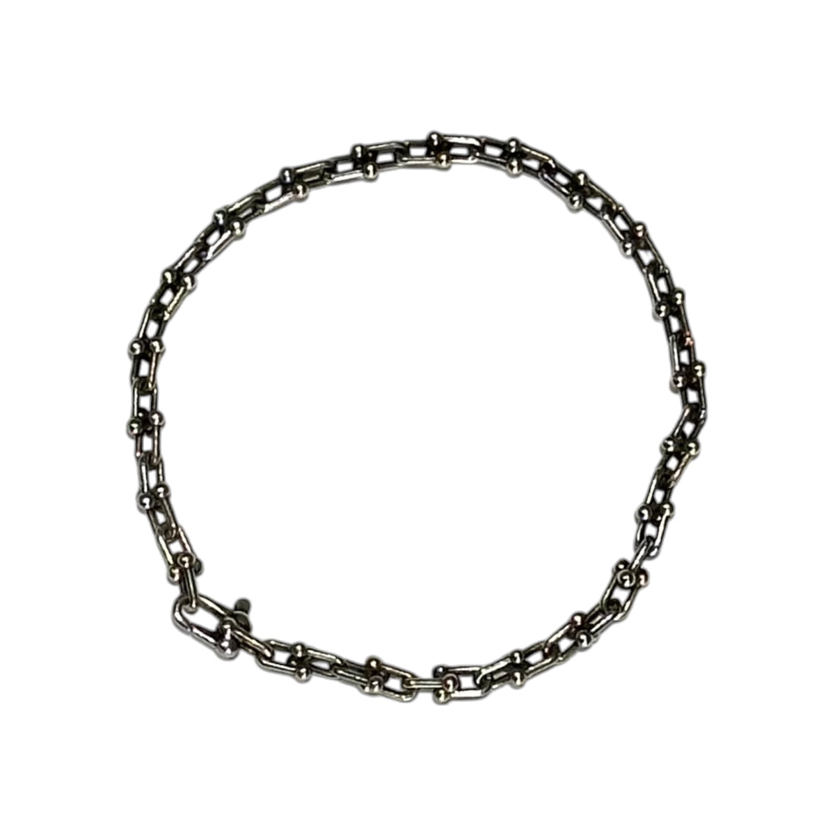 TIFFANY & CO.(ティファニー) Hardware Micro Link Bracelet ハードウェア マイクロ リンク ブレスレット 購入証明書、箱付 Micro シルバー