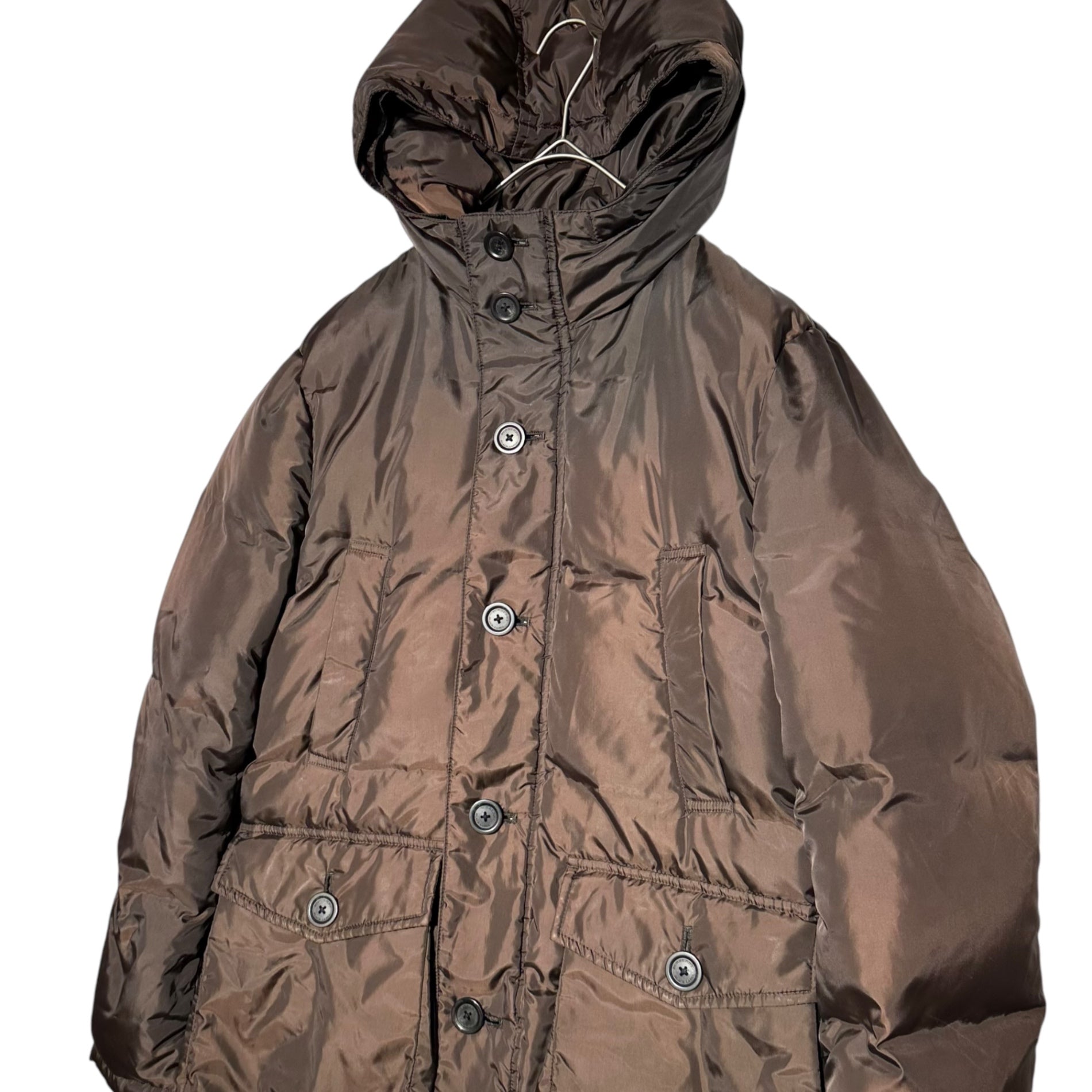 BURBERRY BLACK LABEL(バーバリーブラックレーベル) Check Lining White Goose Down Jacket チェック ライニング ホワイトグース ダウン ジャケット BMP45-339-58 M ブラウン コート