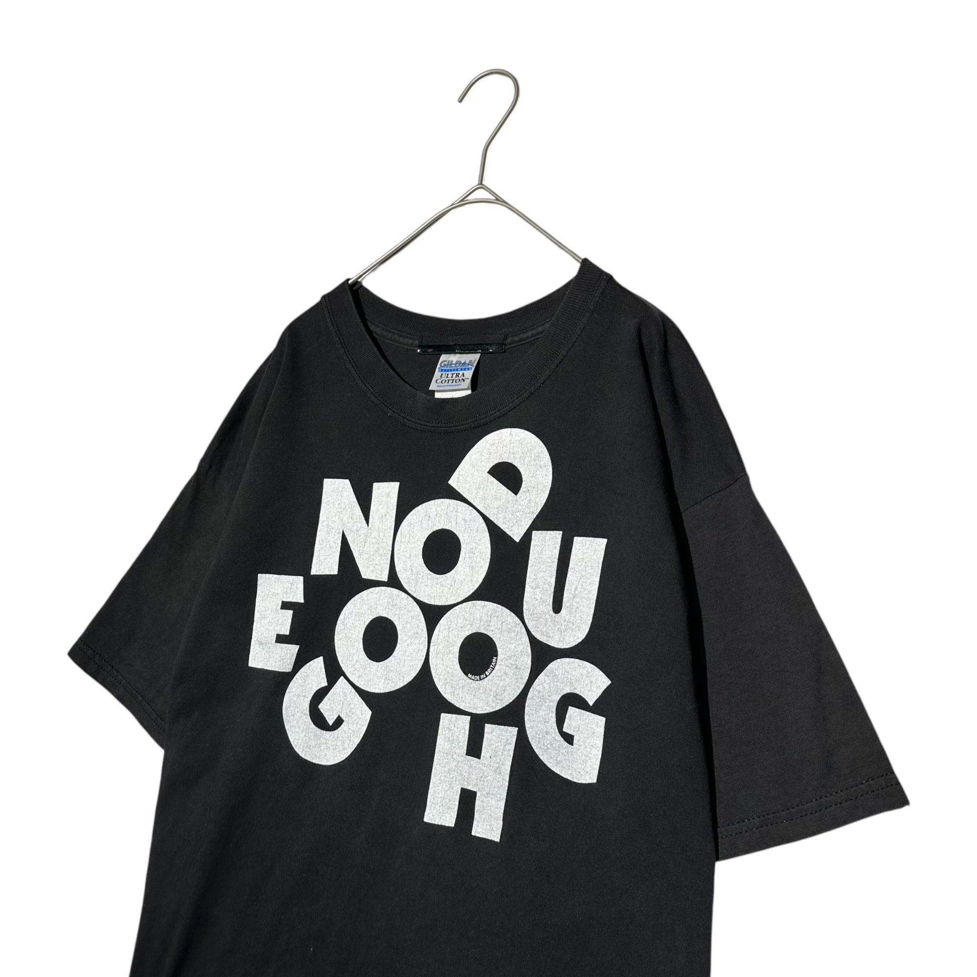 GOODENOUGH(グッドイナフ) 90~00's MADE IN BRITAIN LOGO T-SHIRT 90年～00年代 英国製 ロゴ Tシャツ L ブラック×ホワイト