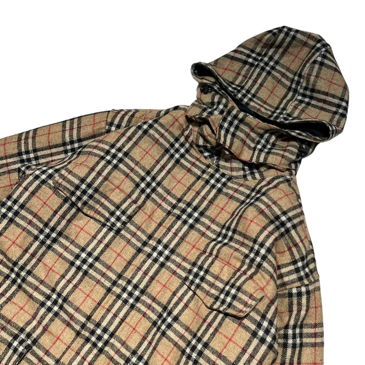 STUSSY(ステューシー) 90's ~ 00's burberry check padded jacket バーバリー チェック 中綿 ジャケット XL ベージュ OLD ヴィンテージ 90年代～