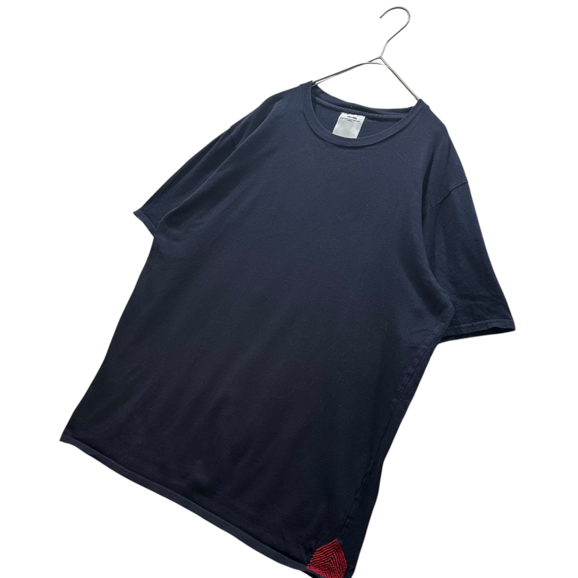 VISVIM(ビズビム/ヴィズヴィム) 2012SS CURTA TEE S/S 裾 刺繍 半袖 Tシャツ 0112105010065 3 ネイビー