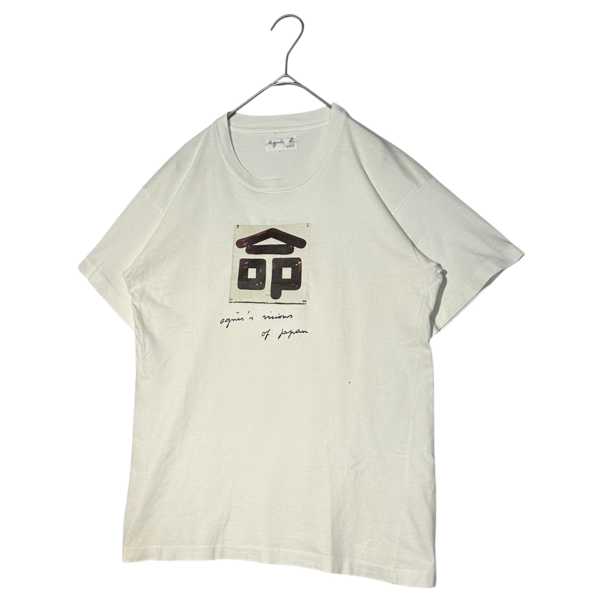 agnes b.(アニエスベー) 2011 ”命” Charity T-shirt プリント チャリティ Tシャツ 表記無(S程度) ホワイト 東日本大震災