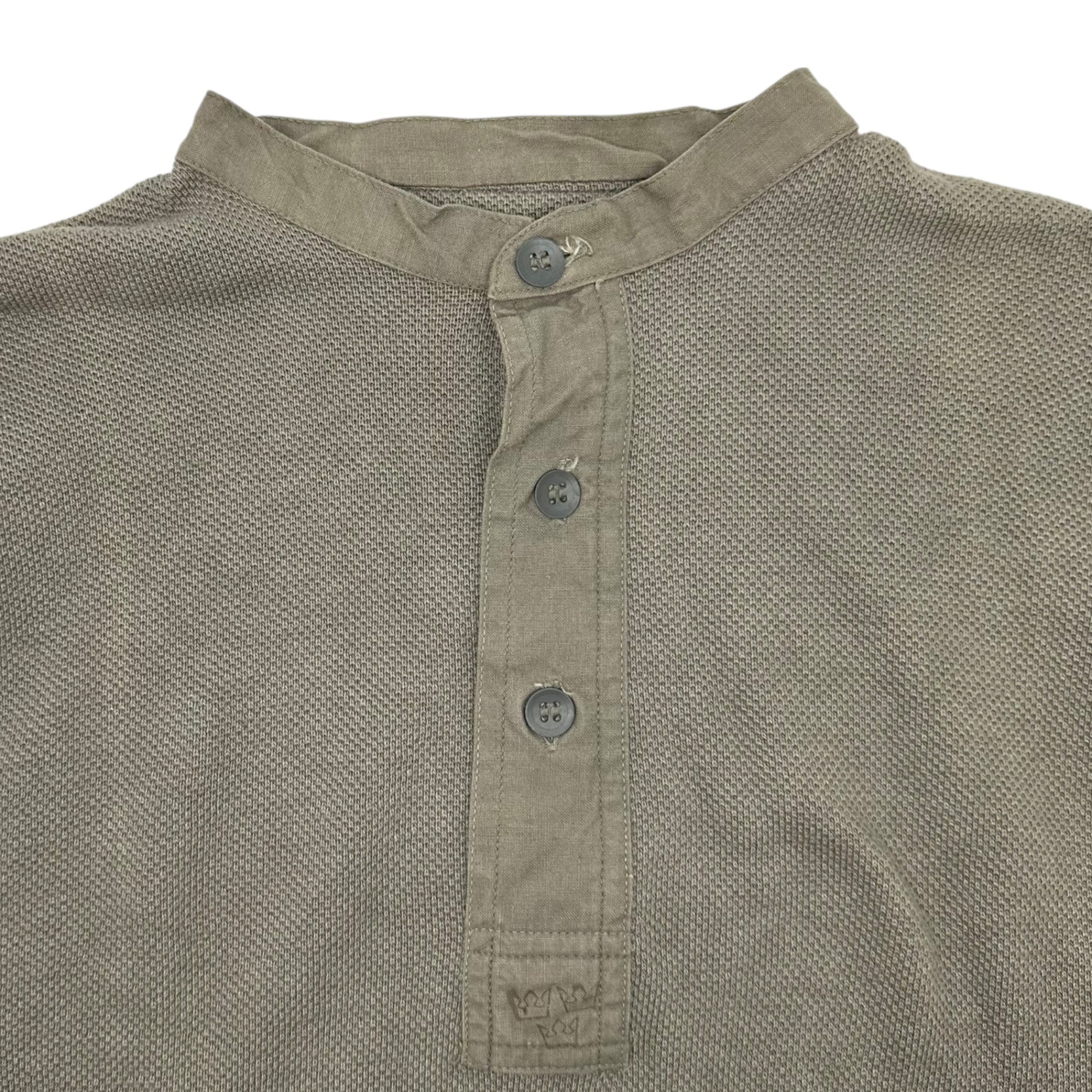 vintage(ヴィンテージ) Swedish Army Waffle Thermal Long Shirt スウェーデン軍 ワッフル サーマル ロングシャツ グレー