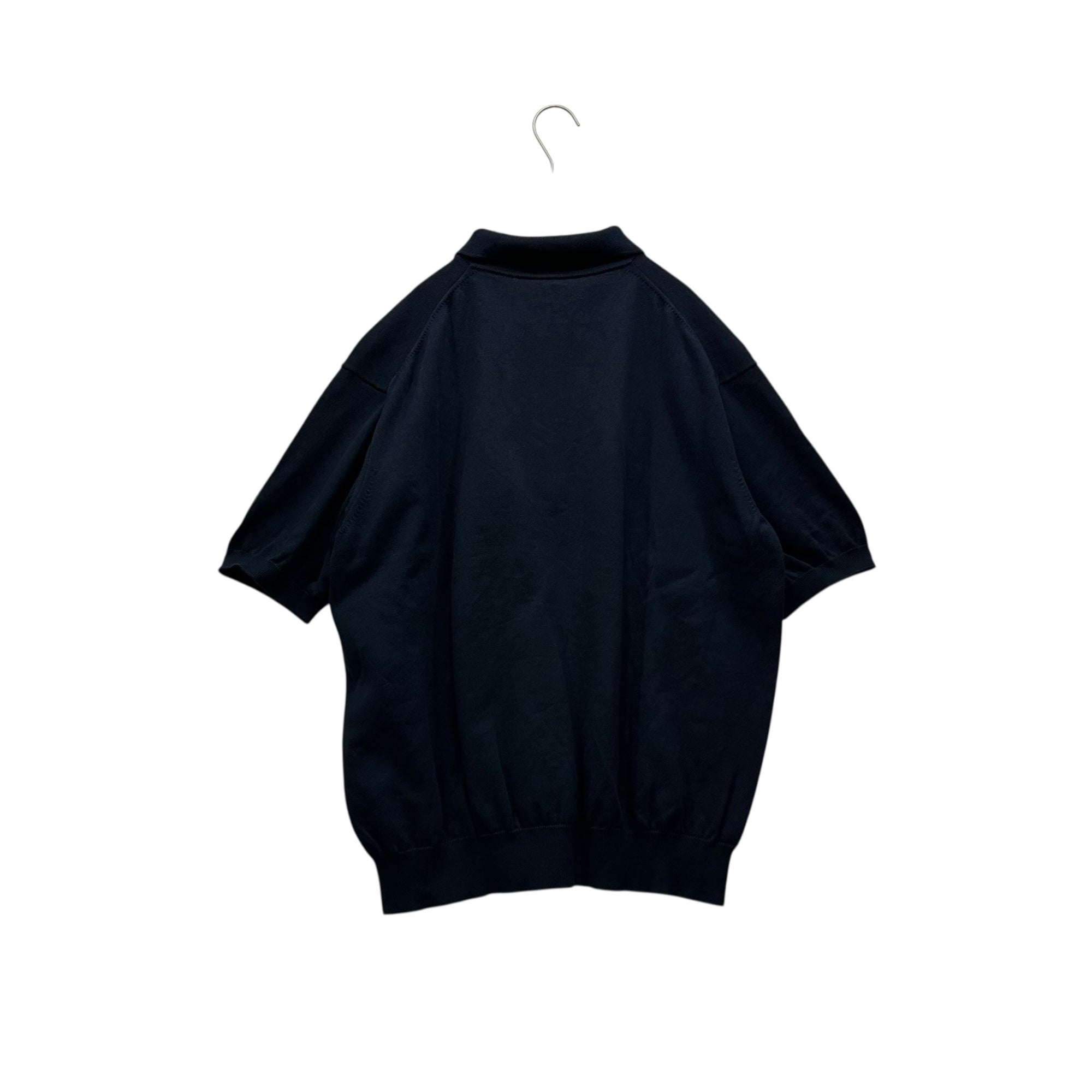 A.PRESSE(アプレッセ) 23SS S/S Cotton Knit S/S Polo Shirts コットン ニット 半袖 ポロシャツ 23SAP-03-04H 2 ネイビー