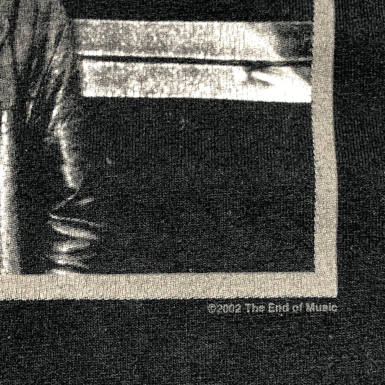 VINTAGE(ヴィンテージ) 00's "©2002 The End of Music" KURT COBAIN photo T-shirt フォト Tシャツ 表記無し(XL程度)  ブラック ヴィンテージ カートコバーン ニルバーナ