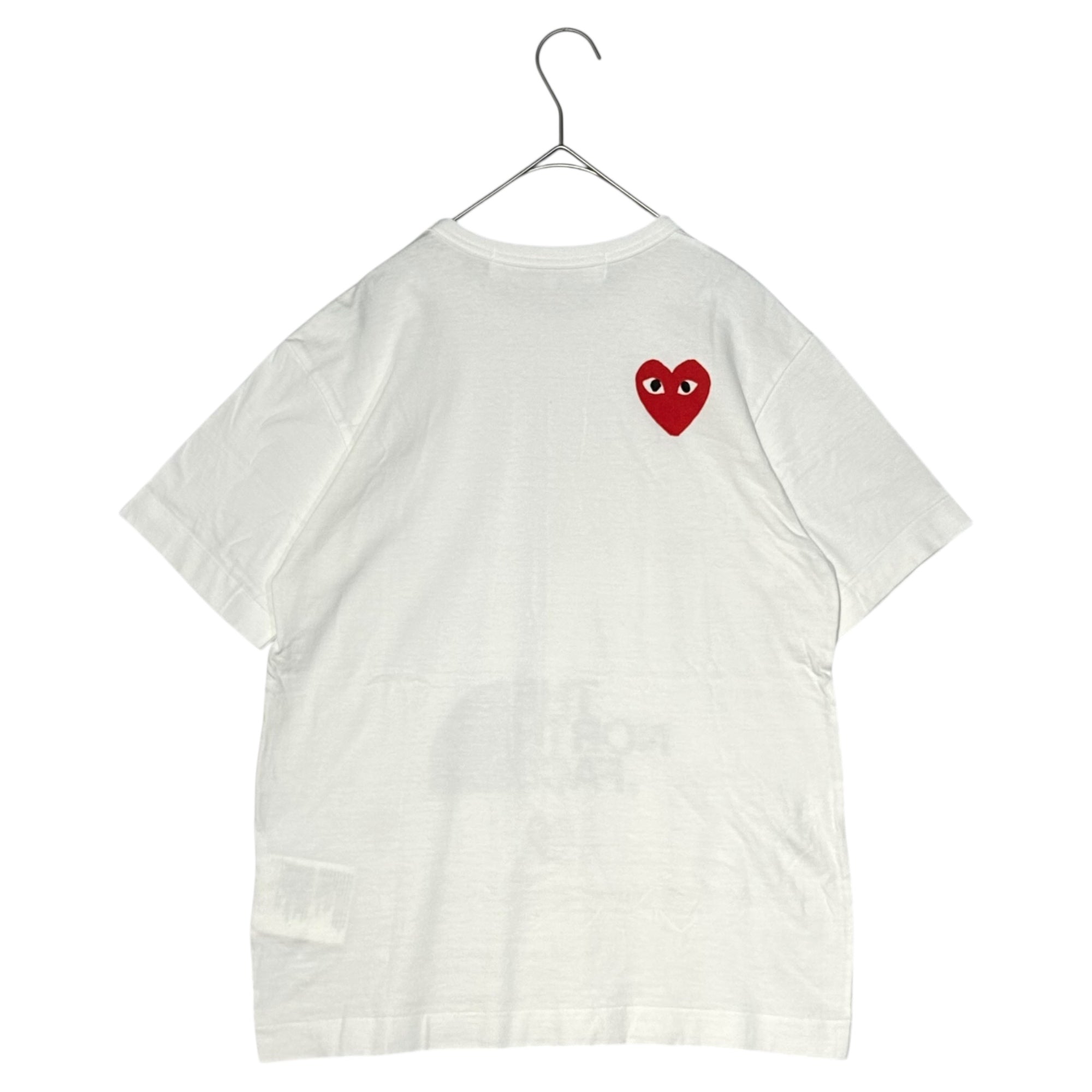 PLAY COMME des GARCONS×THE NORTH FACE(プレイコムデギャルソン×ザノースフェイス) W Name Heart Logo T-Shirt ダブル ネーム ハート ロゴ Tシャツ AE-T202 S ホワイト AD2020