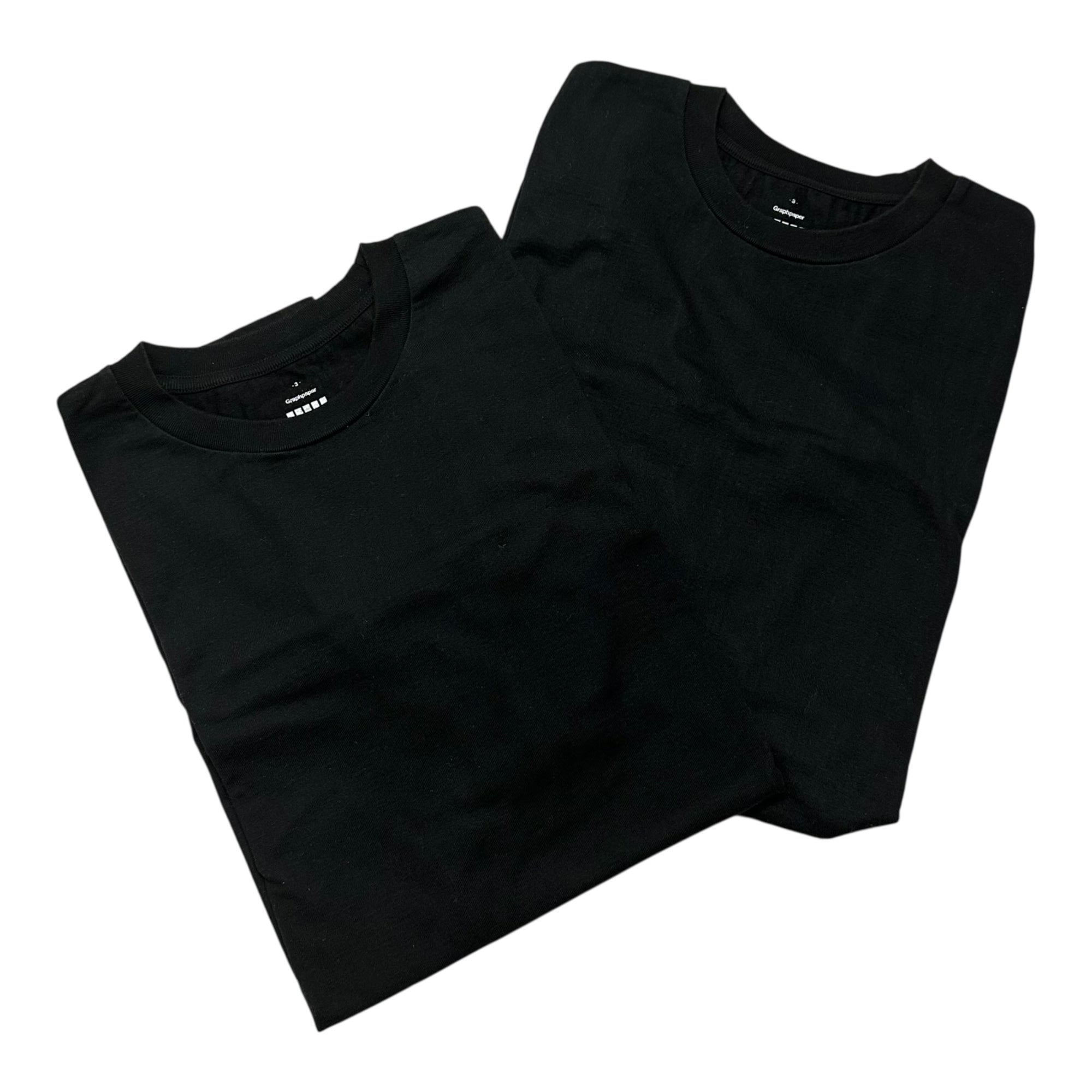 Graphpaper(グラフペーパー) 2-Pack Crew Neck Tee ツーパック クルーネック Tシャツ 3(M程度) ブラック 2枚セット 参考定価18,700円(税込)