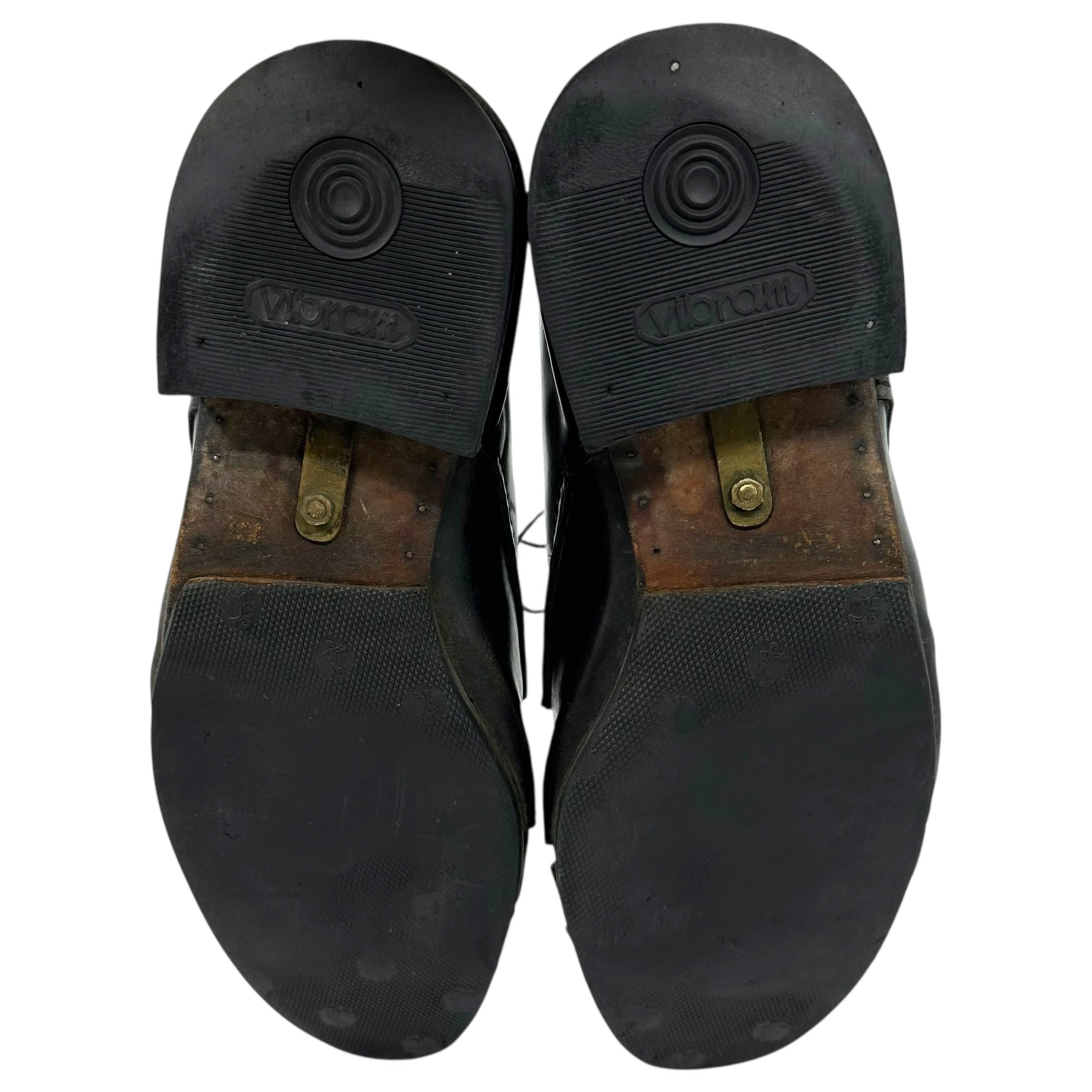 munoz vrandecic(ムニョスブランデシッチ) Intrecciato Toe Leather Shoes イントレチャート トゥ レザー シューズ 44(28.5cm程度) ブラック×ブラウン 革靴