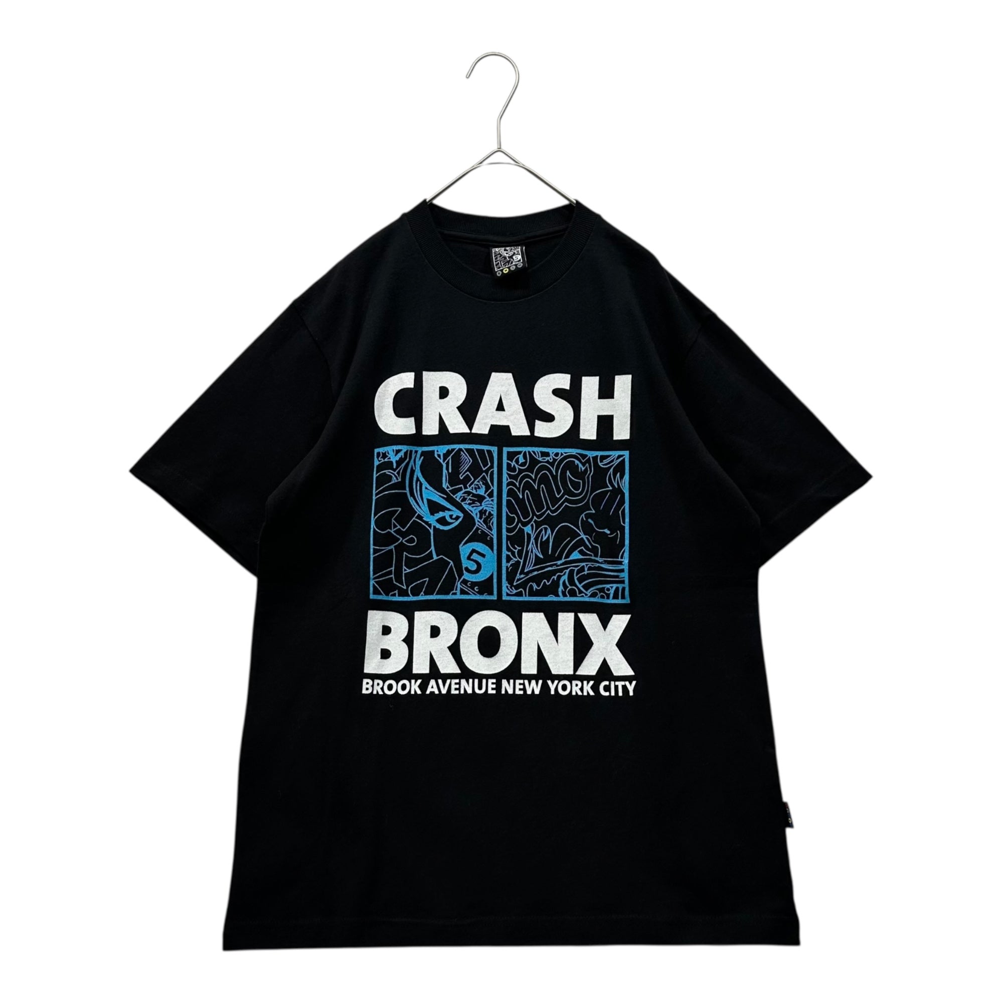 Brook Avenue(ブルックアベニュー) CRASH PRINT T-SHIRT クラッシュ プリント Tシャツ M ブラック