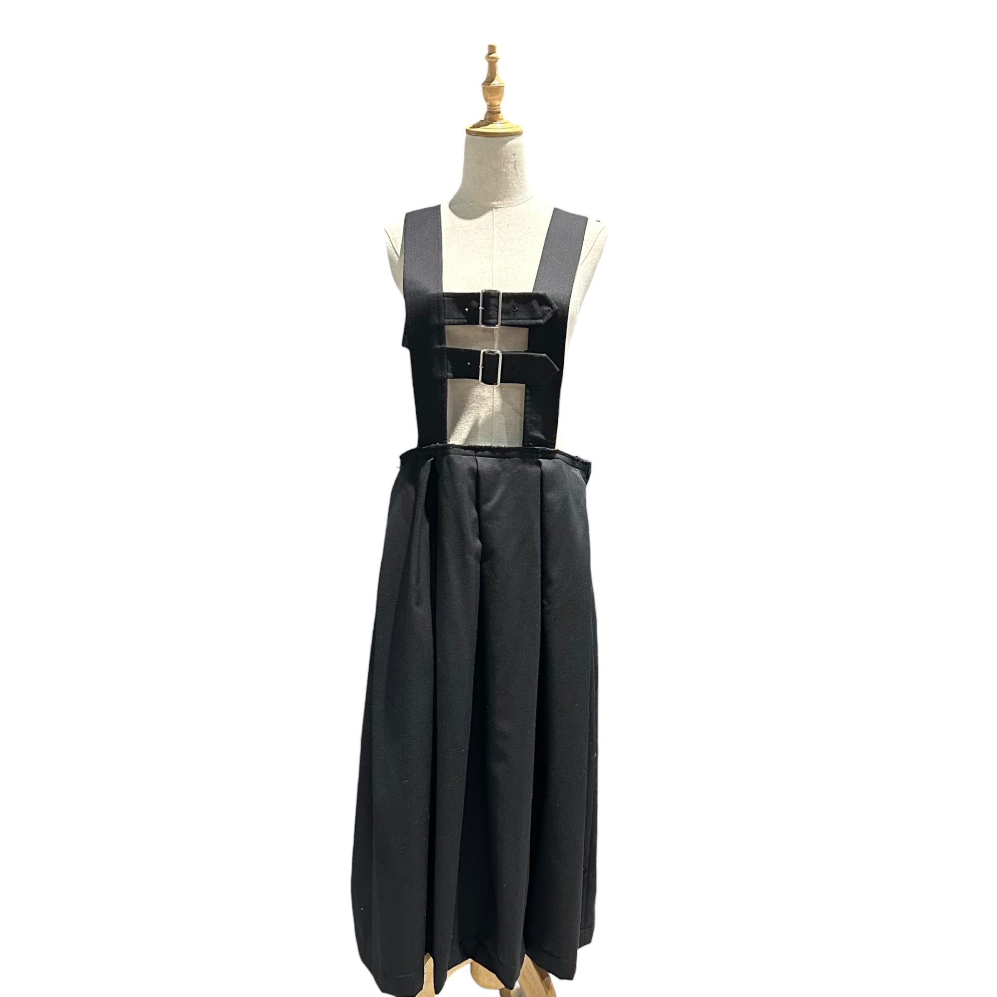 BLACK COMME des GARCONS(ブラックコムデギャルソン) 2018SS Suspender Jumper Skirt サスペンダー ジャンパー スカート ワンピース 1A-A003 S ブラック AD2017