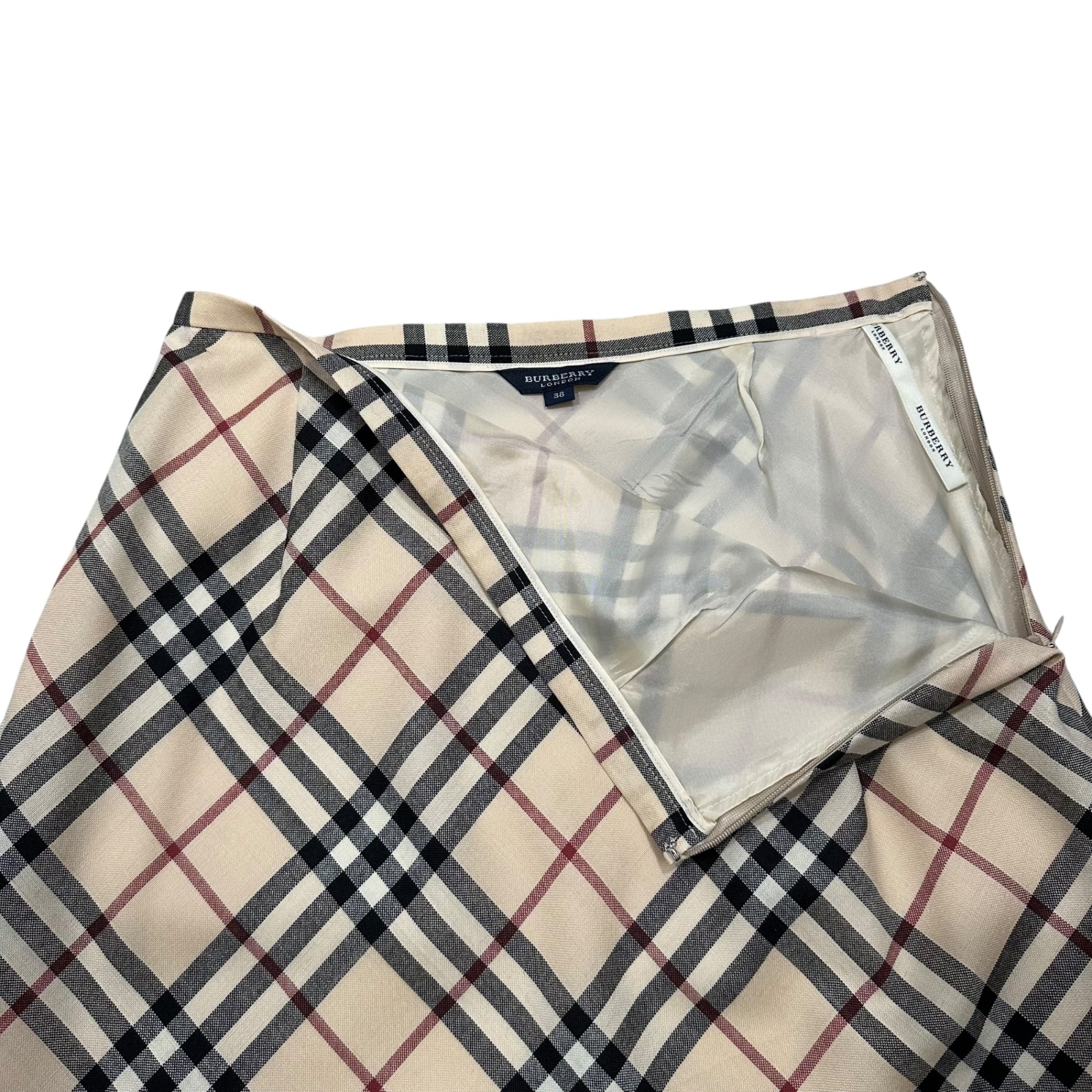 BURBERRY LONDON(バーバリーロンドン) Nova Check Long Skirt ノバチェック ロング スカート FXA47-014 38 ベージュ