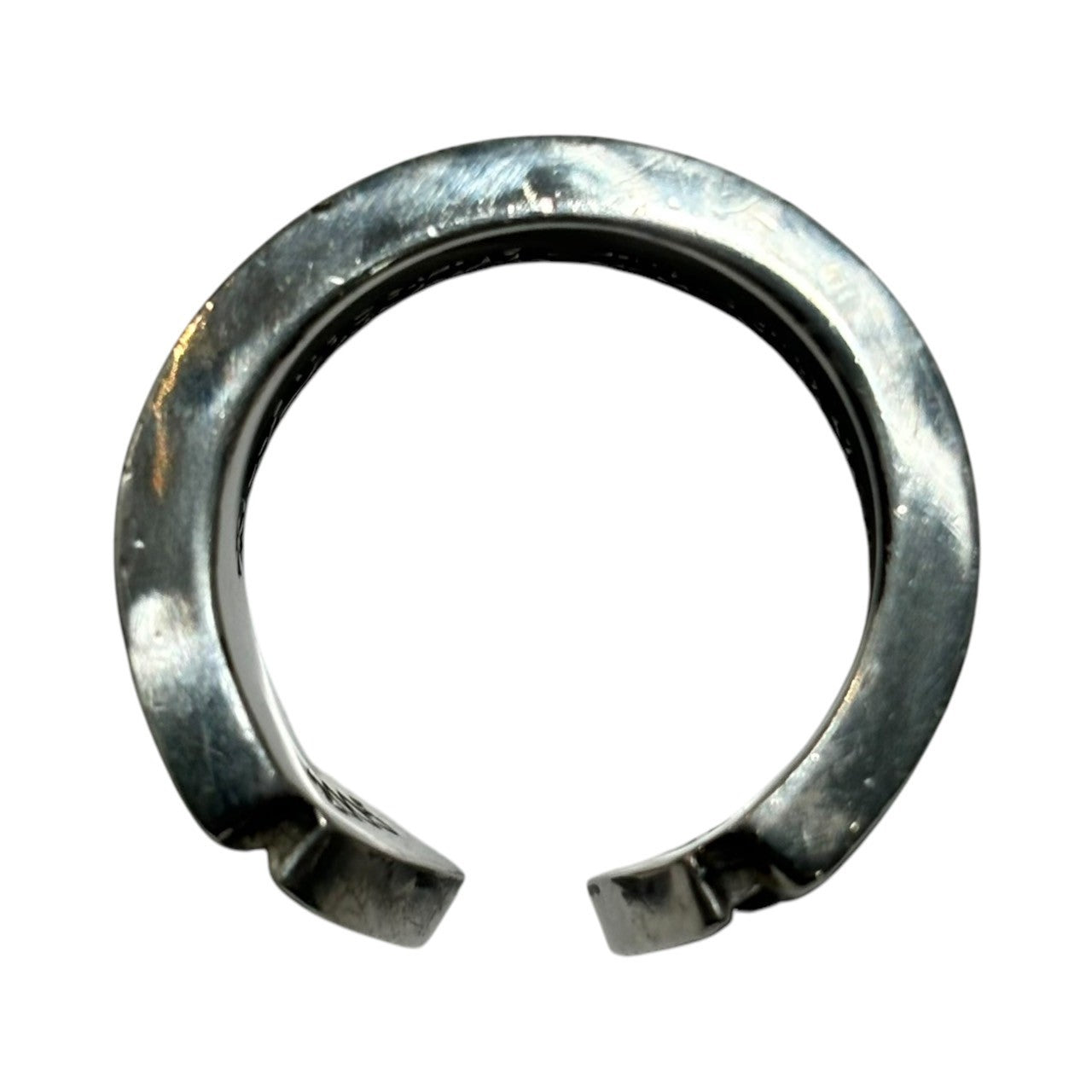 CHROME HEARTS(クロムハーツ) SCROLL LABEL RING ラージ スクロール ラベル リング 925 18号 シルバー ビヨンクール箱・本革保存袋付 指輪