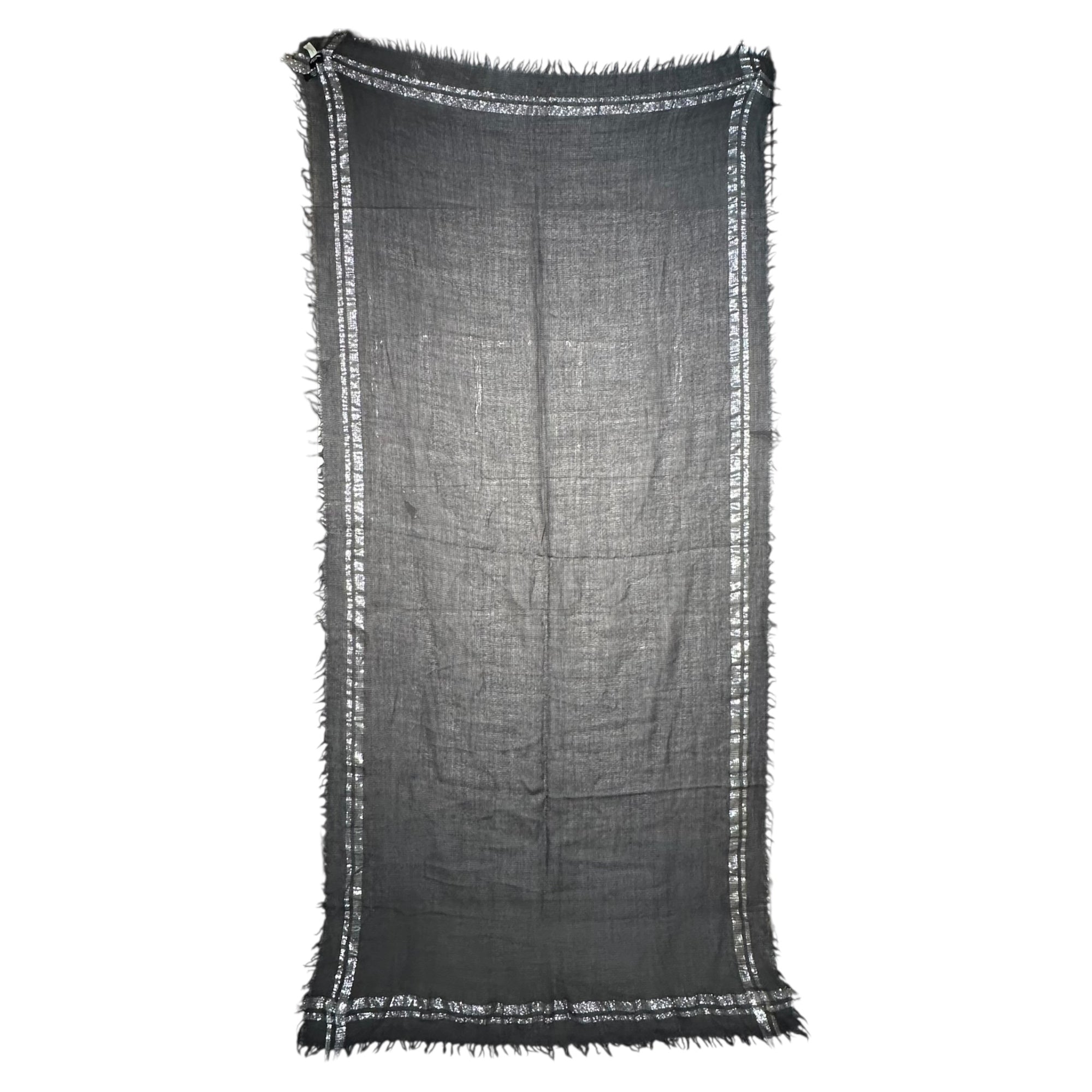 tricot COMME des GARCONS(トリココムデギャルソン) Silver Line Waffle Wool Stole シルバー ライン ワッフル ウール ストール TP-K401 グレー×シルバー マフラー