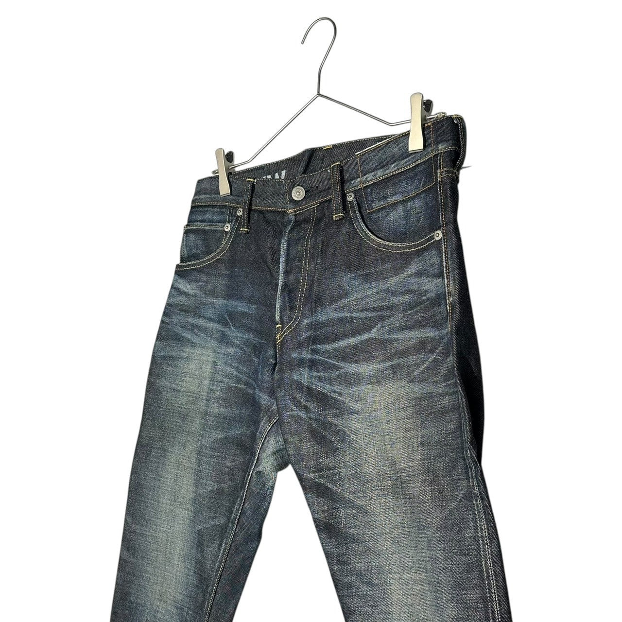 VISVIM(ビズビム/ヴィズヴィム) SOCIAL SCULPTURE DENIM 01 SLIM NON-WASHED 01.2NW ユーズド加工 デニム パンツ 0114105005008 W30/L30 インディゴ