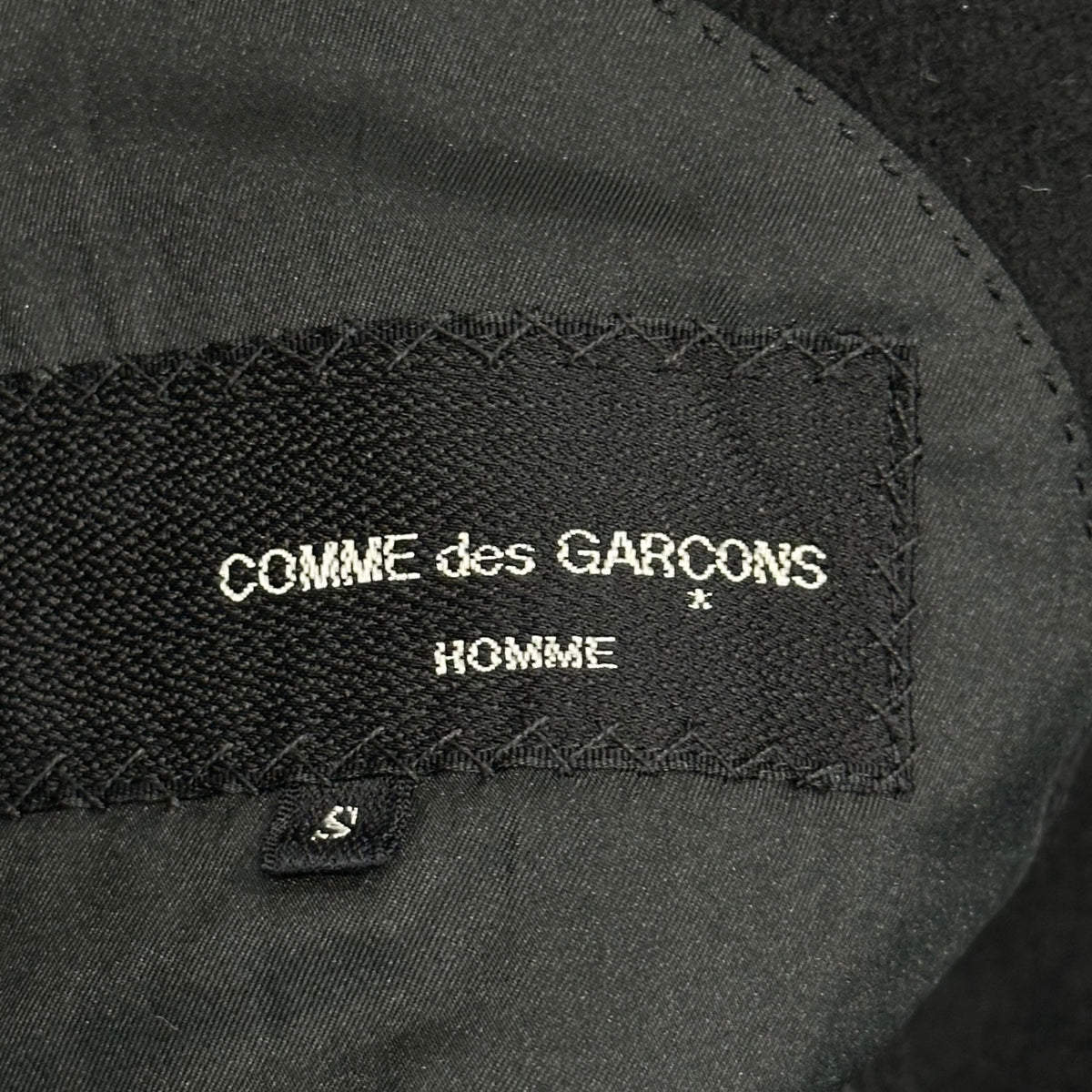 COMME des GARCONS HOMME(コムデギャルソンオム) 1980's Cashmere-Wool 2-Button Tailored Jacket カシミヤ ウール 2ボタン テーラード ジャケット HJ-08101S S ブラック AD表記無 80s アーカイブ 80年代前半製造品