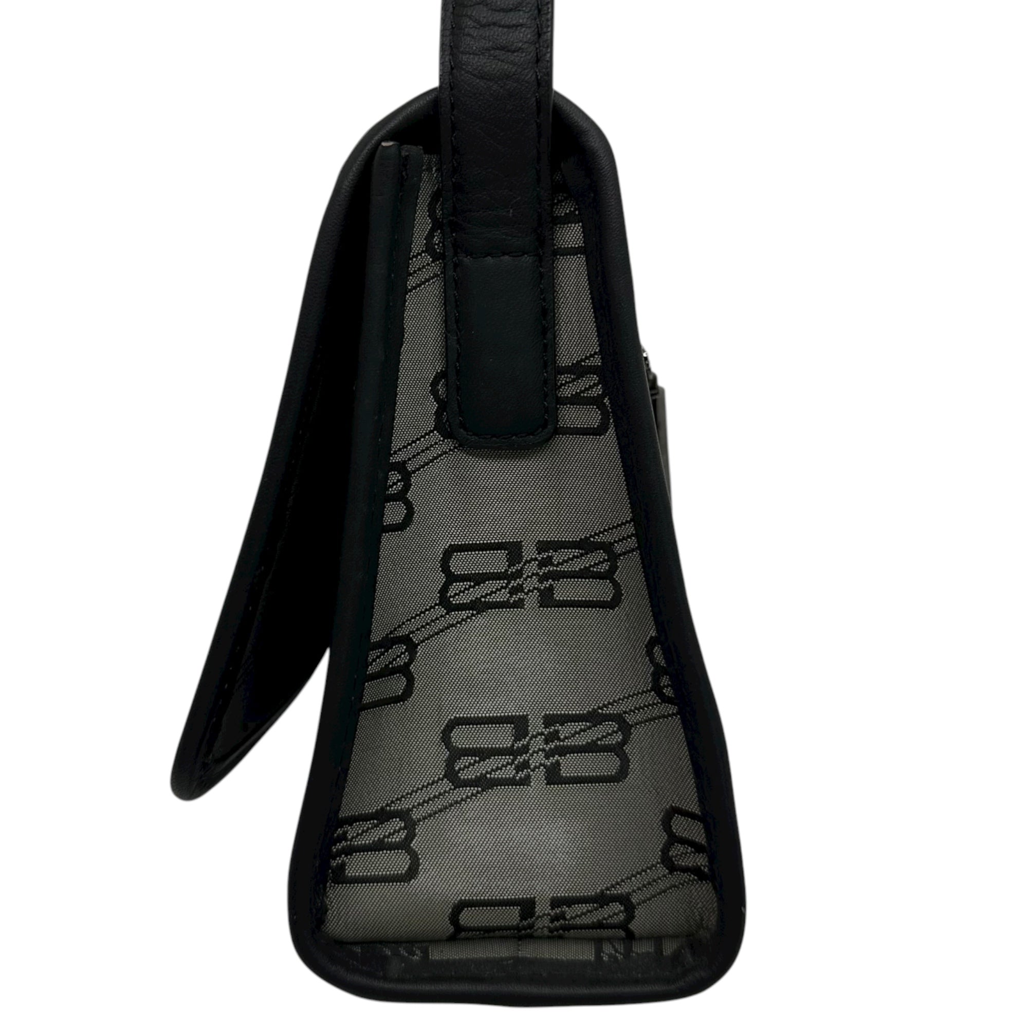 BALENCIAGA(バレンシアガ) BB All-Over Print Logo One-Shoulder Bag 総柄 ロゴ ワンショルダー バッグ グレー×ブラック ハンド 肩掛け ヴィンテージ